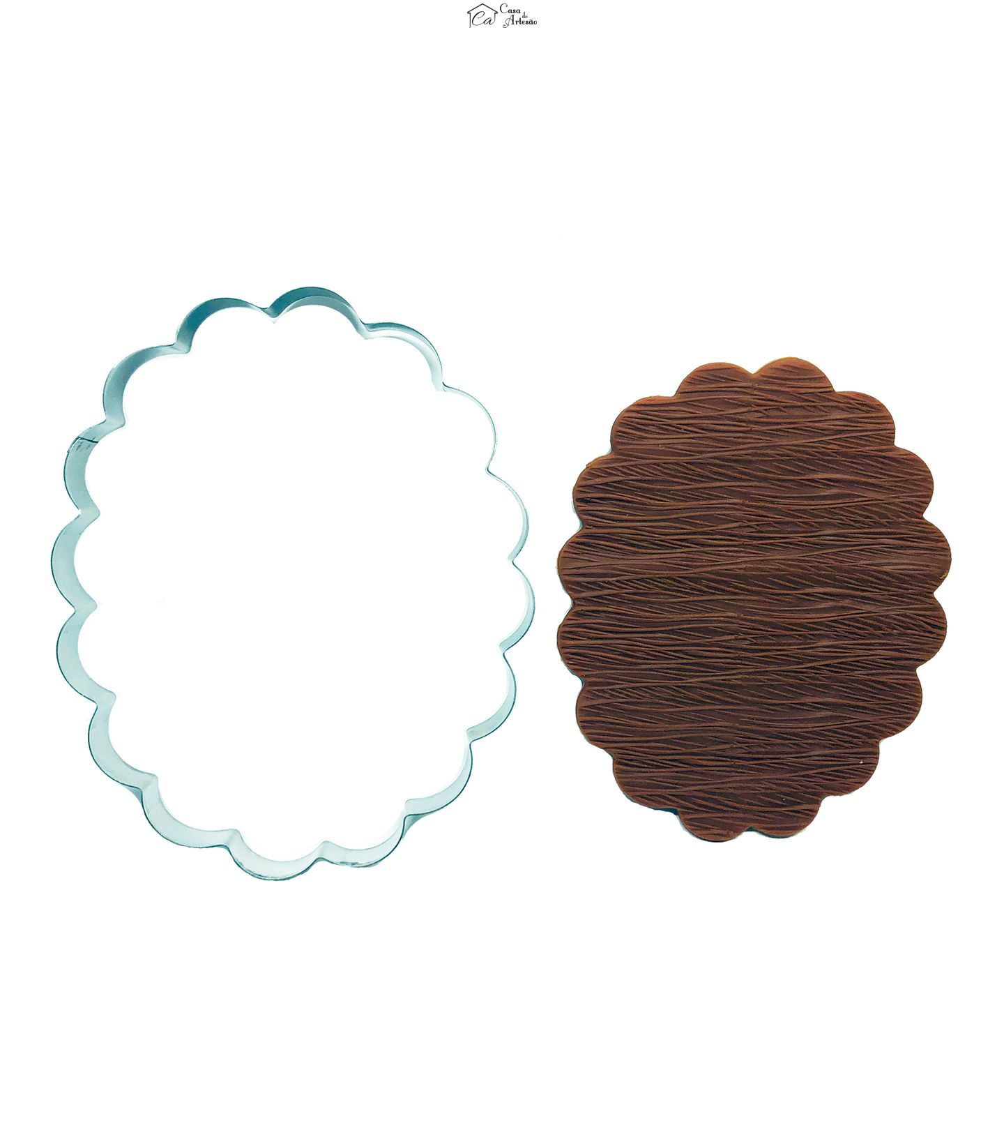 Cortador Aço - Moldura Oval Ondulada Gd - A 4