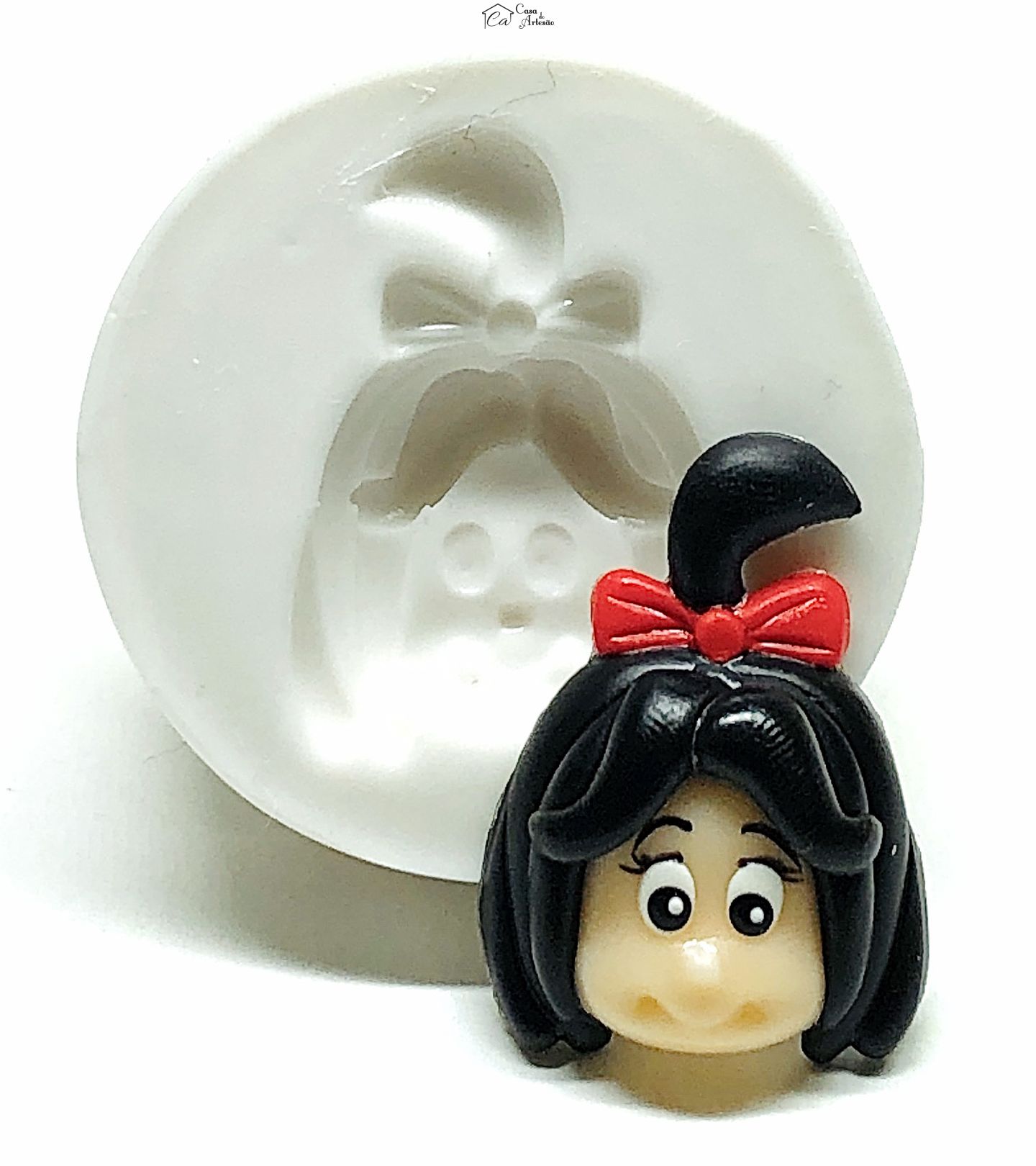 Molde de silicone - Cleo e Cuquim - Rosto Cleo - Pequeno - P963