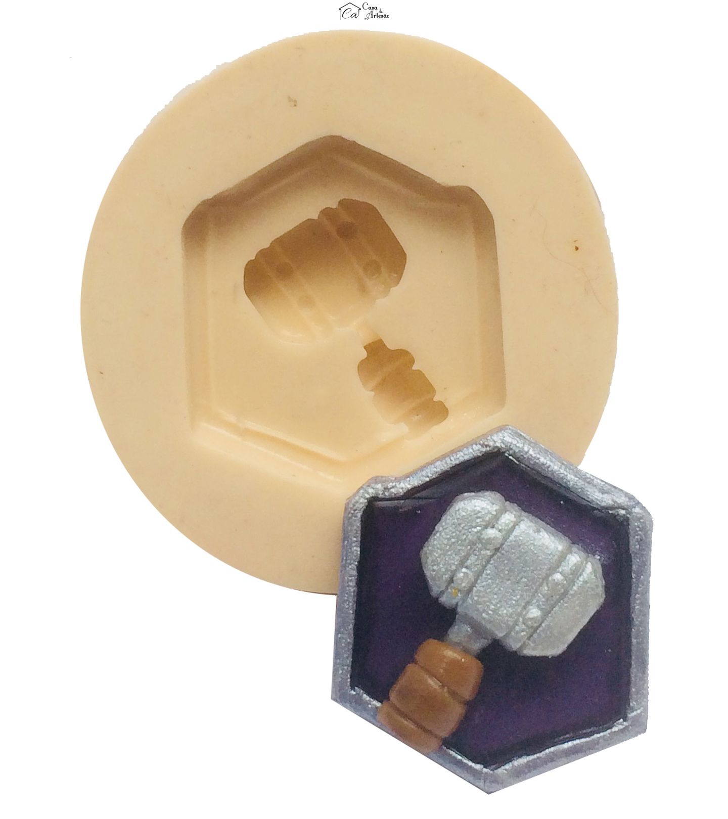 Molde de silicone - Clash Royale - Escudo 09 - Medio - P201