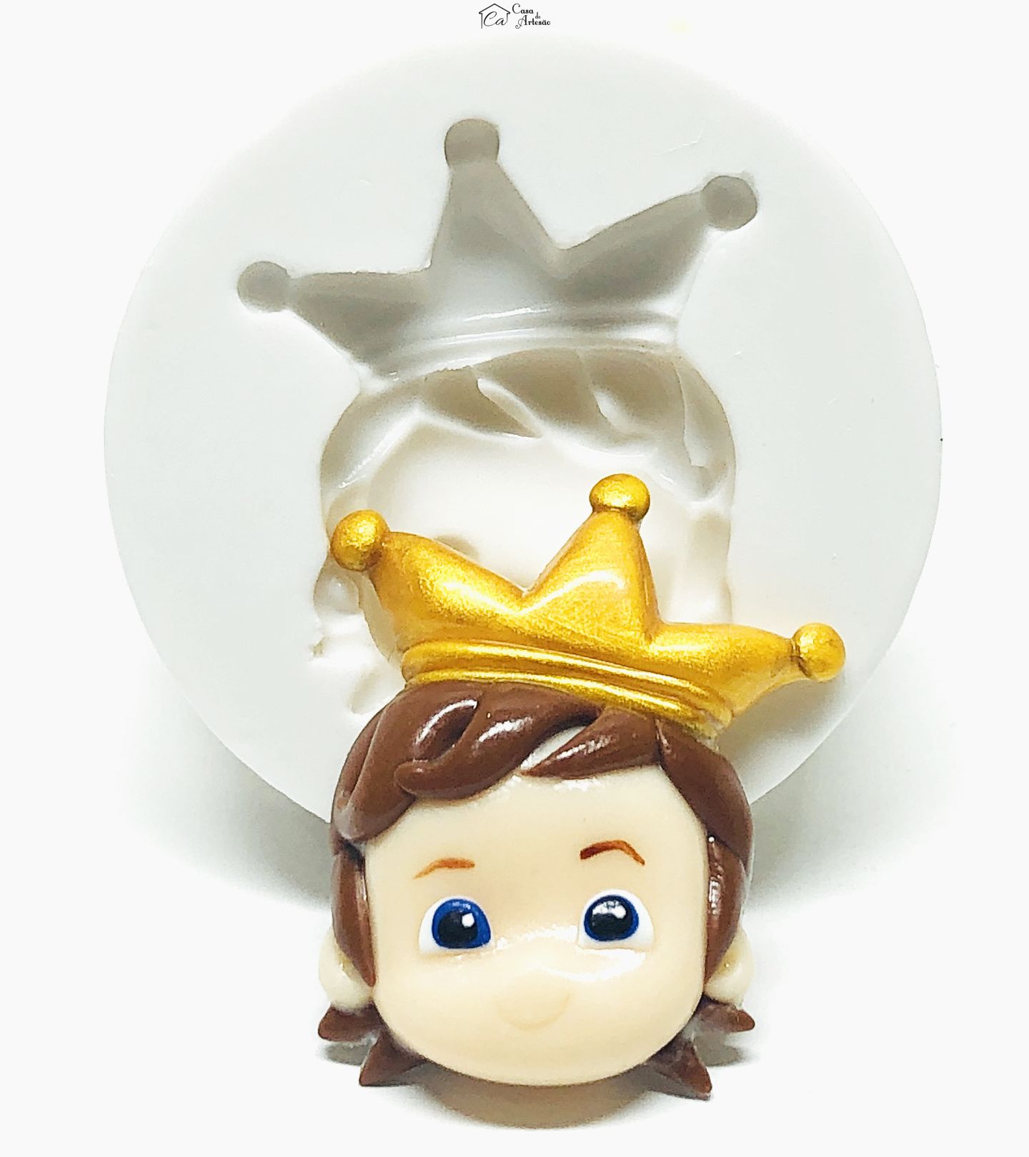 Molde de silicone - O Pequeno Principe - Rosto Principe - Pequeno - P1038