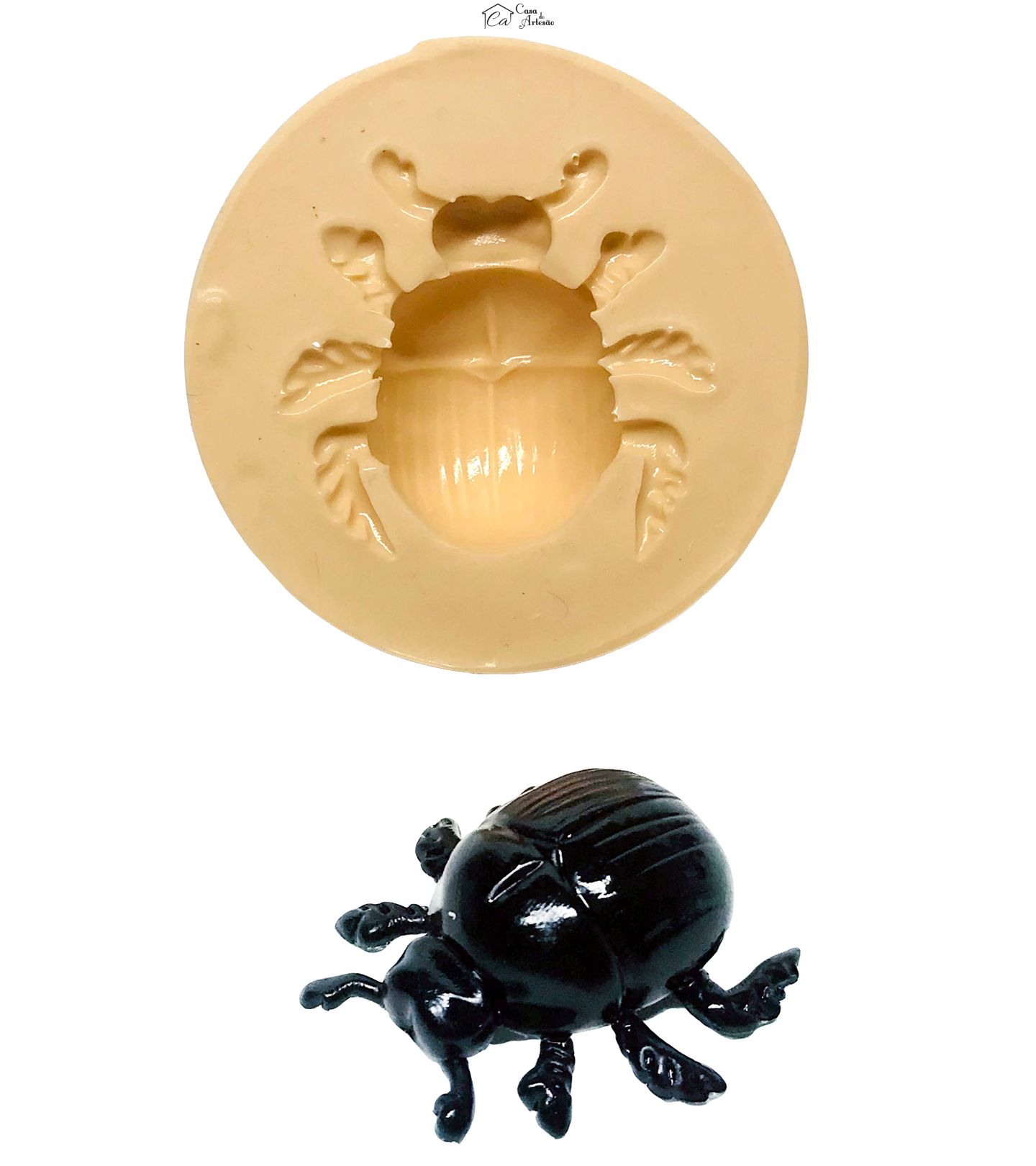 Molde de silicone - Besouro / Escaravelho - Medio - P619