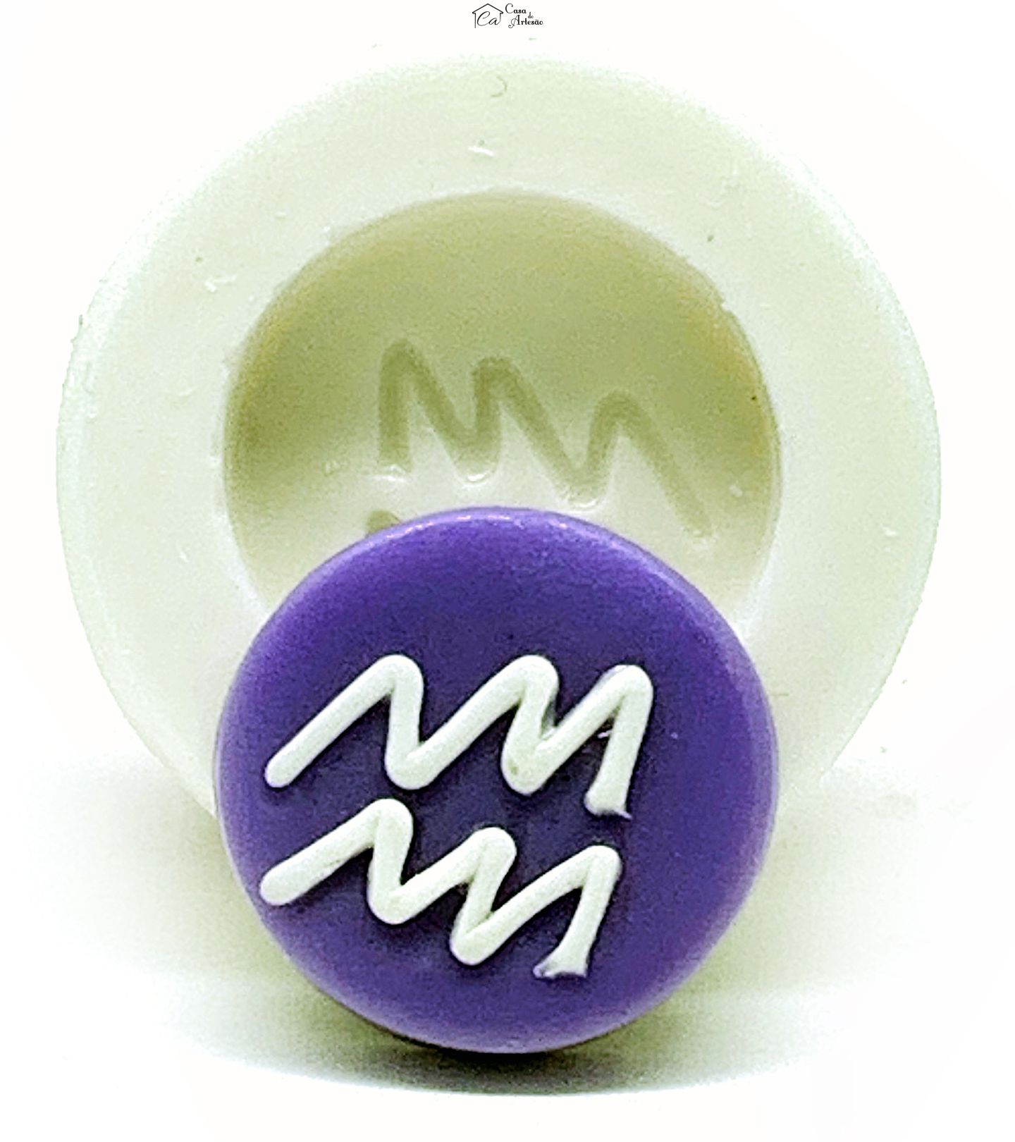 Molde de silicone - Horoscopo - Simbolo - Aquario - Pequeno - P1139