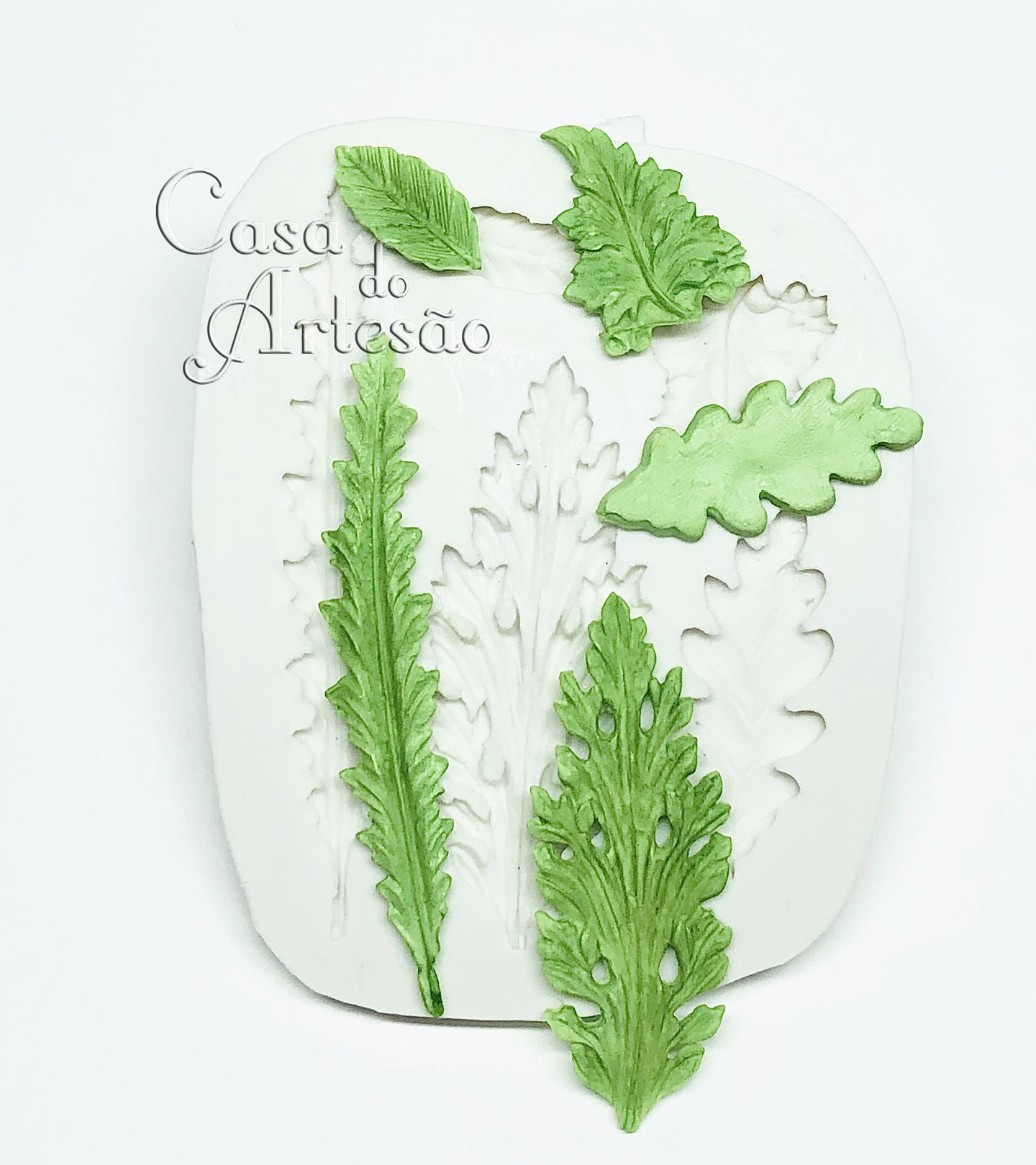 Molde de silicone - Folhagem Diversa - P881