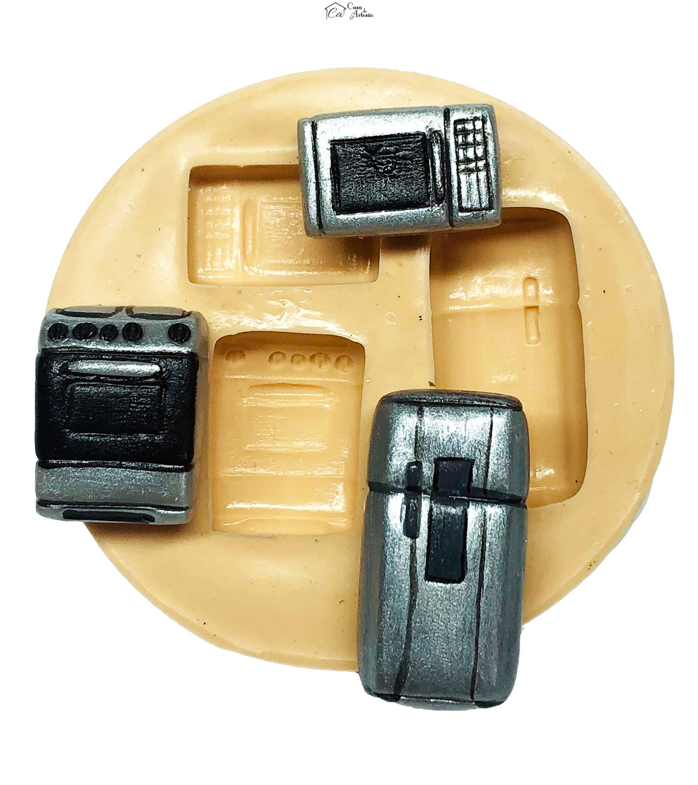 Molde de silicone - Cozinha - Geladeira, Fogao e Microondas - Pequeno - P738