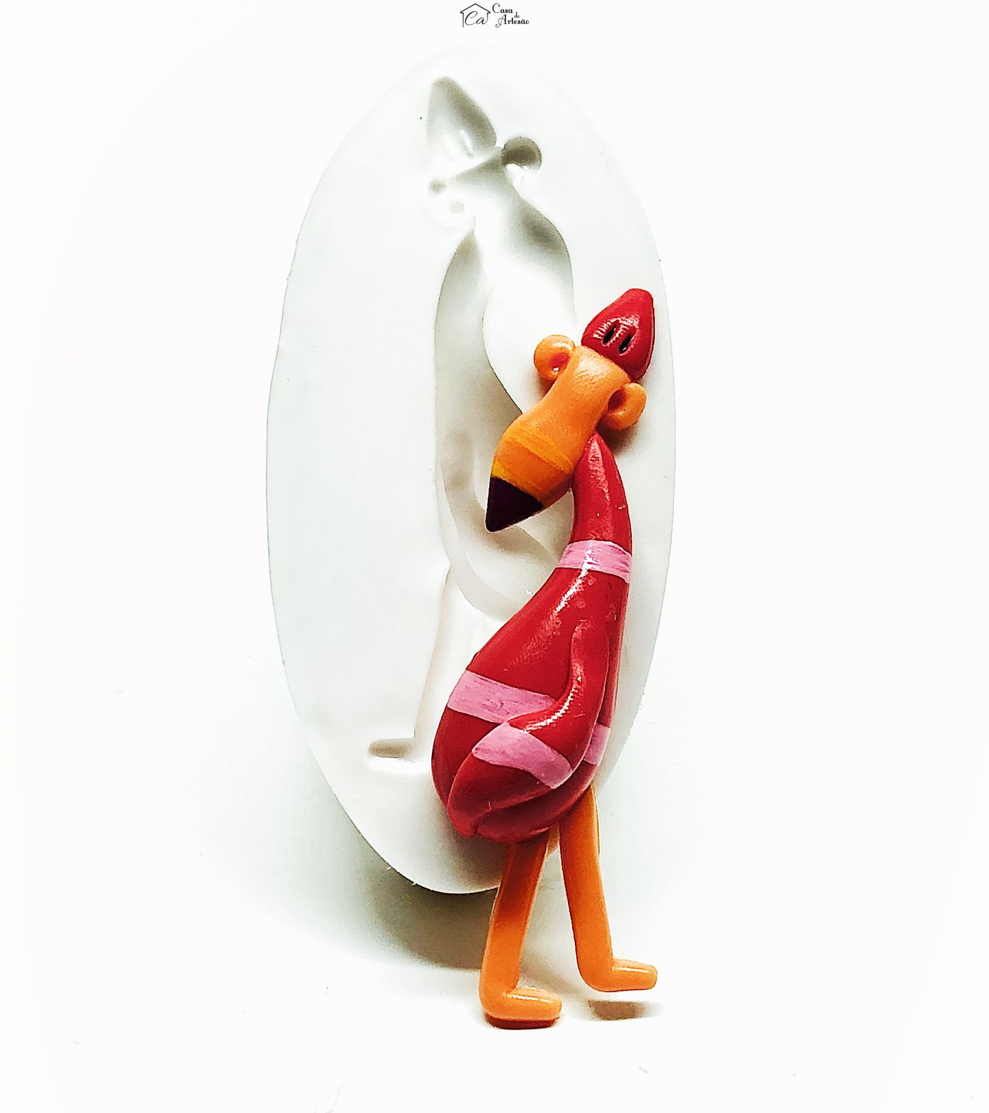 Molde de silicone - Jacarelvis - Flamingo Starr - Grande - P968