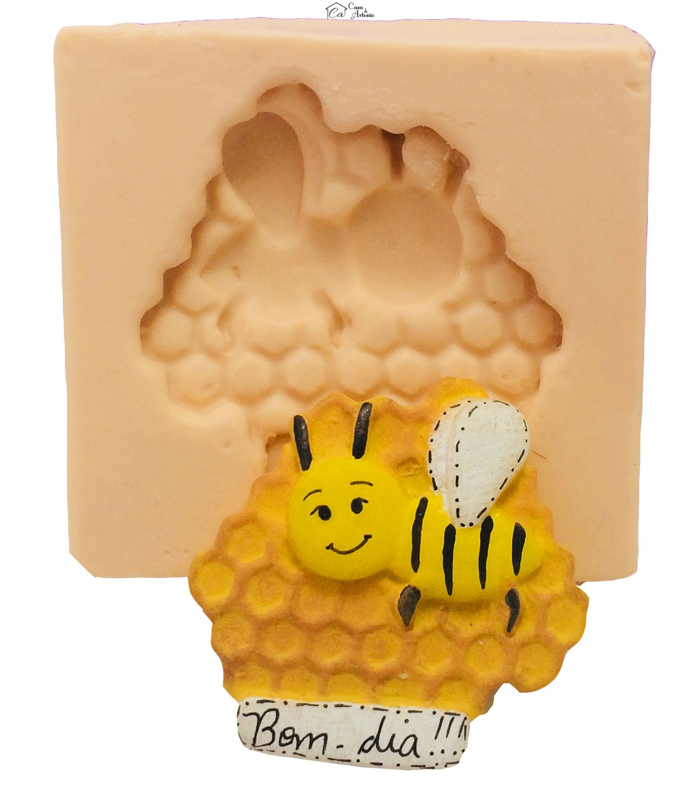 Molde de silicone - Abelha Na Colmeia - P45