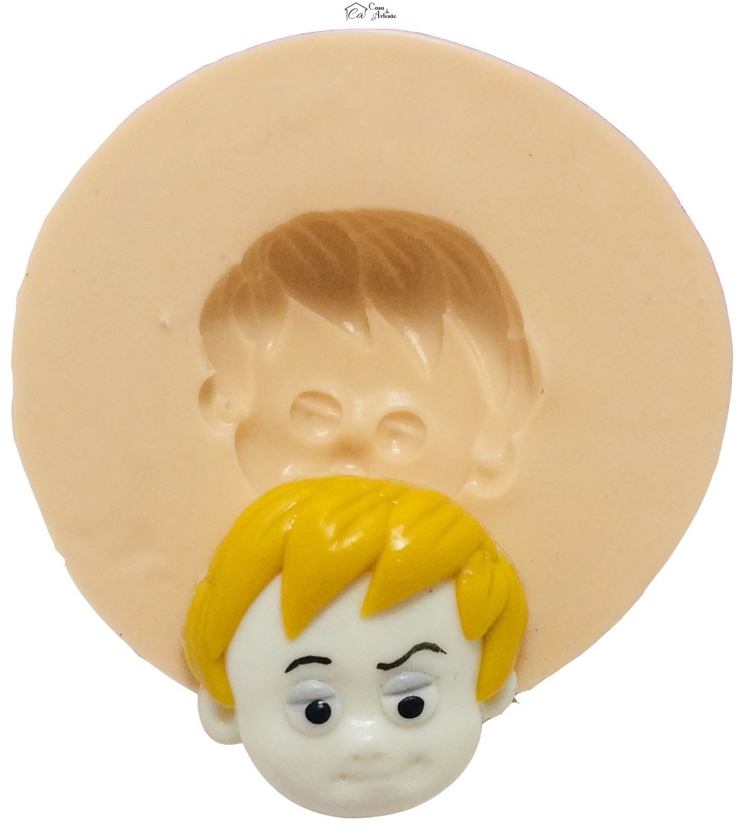 Molde de silicone - Familia Addams - Rosto Pugsley - Pequeno - P406