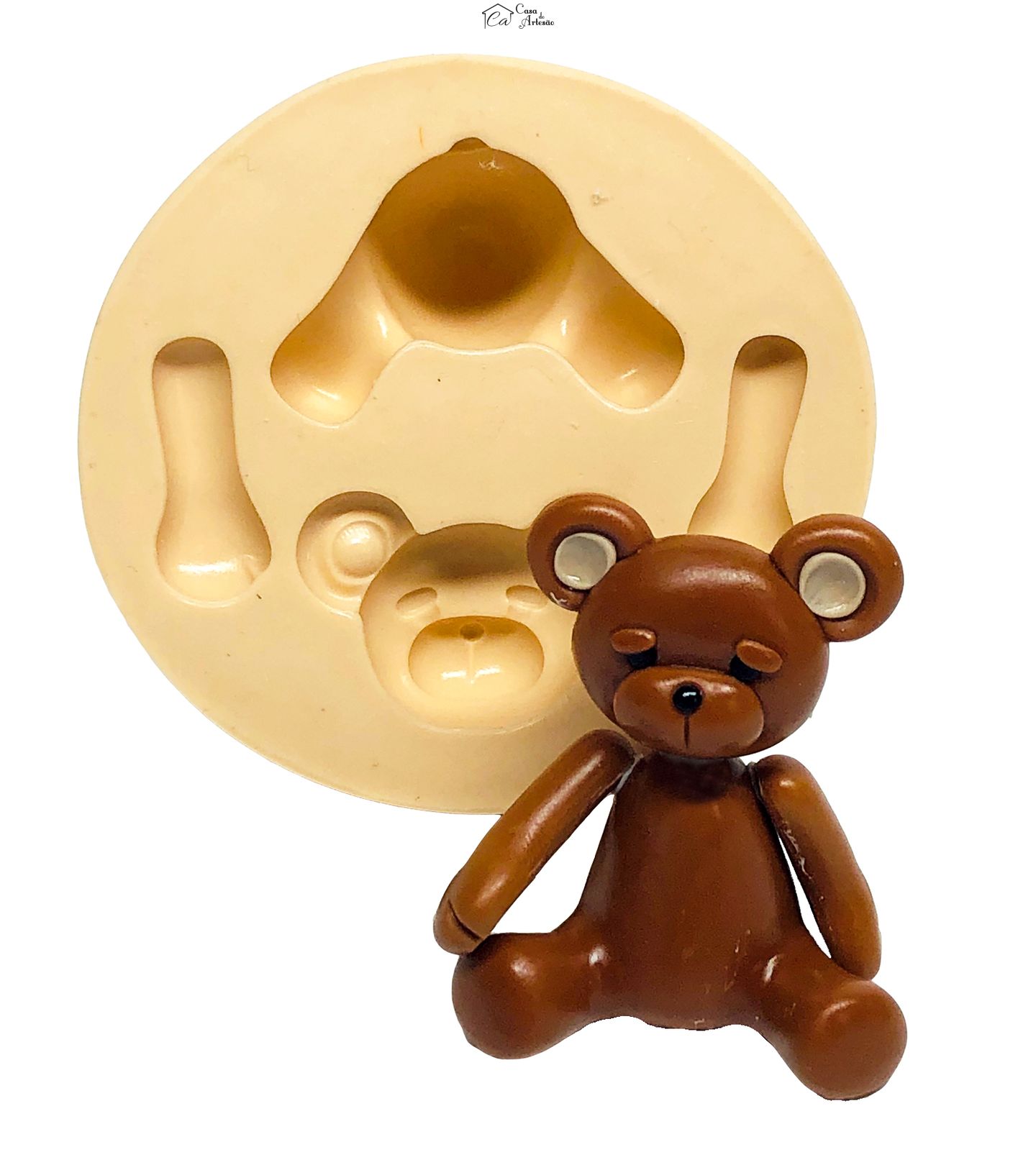 Molde de silicone - Urso - Corpo Tridimensional - Grande