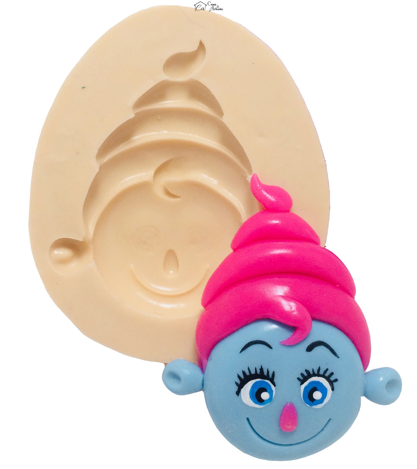 Molde de silicone - Luna Petunia - Rosto Bibi Bubbles - Grande - P400