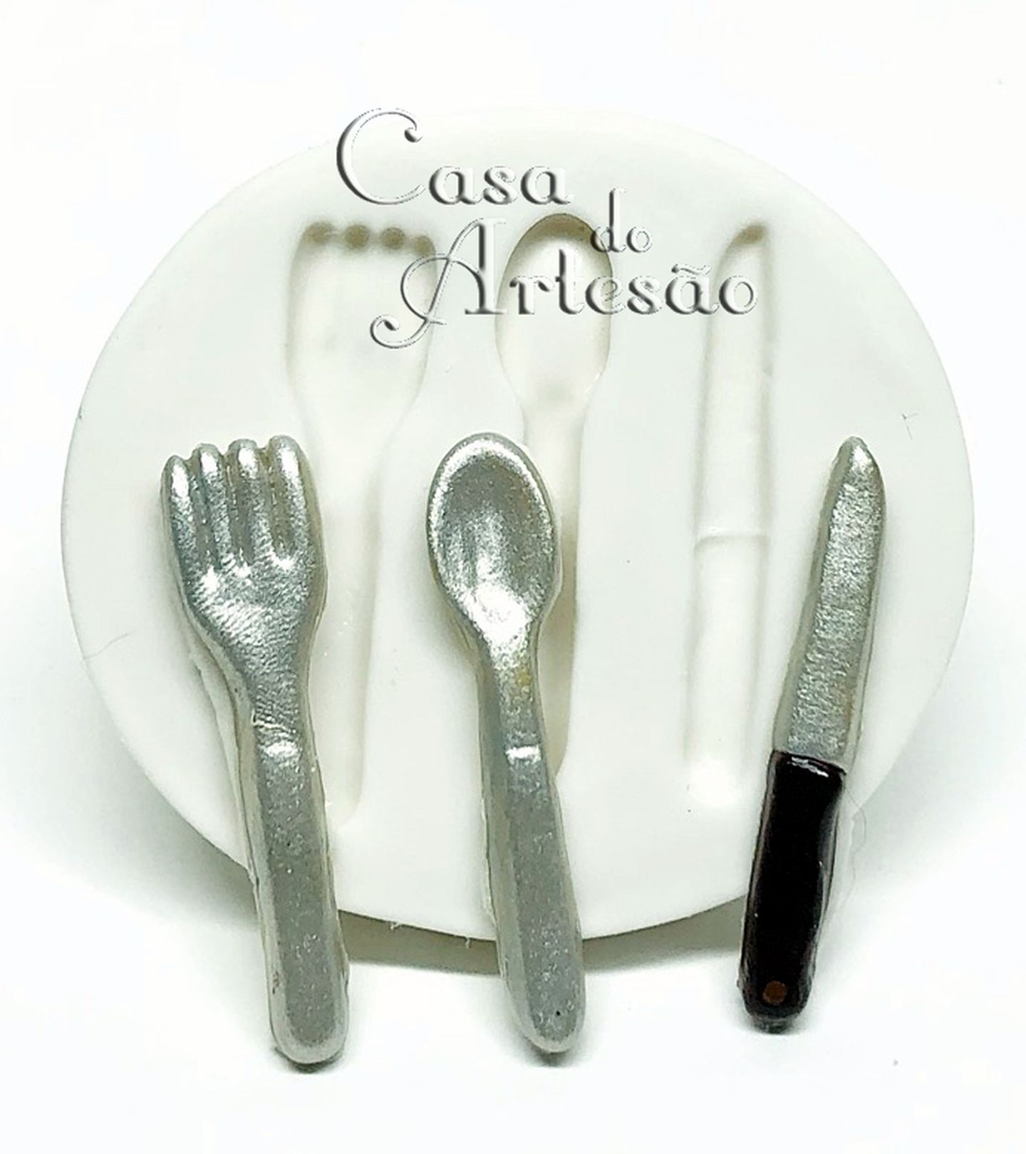 Molde de silicone - Talheres - Garfo, Colher e Faca - P29