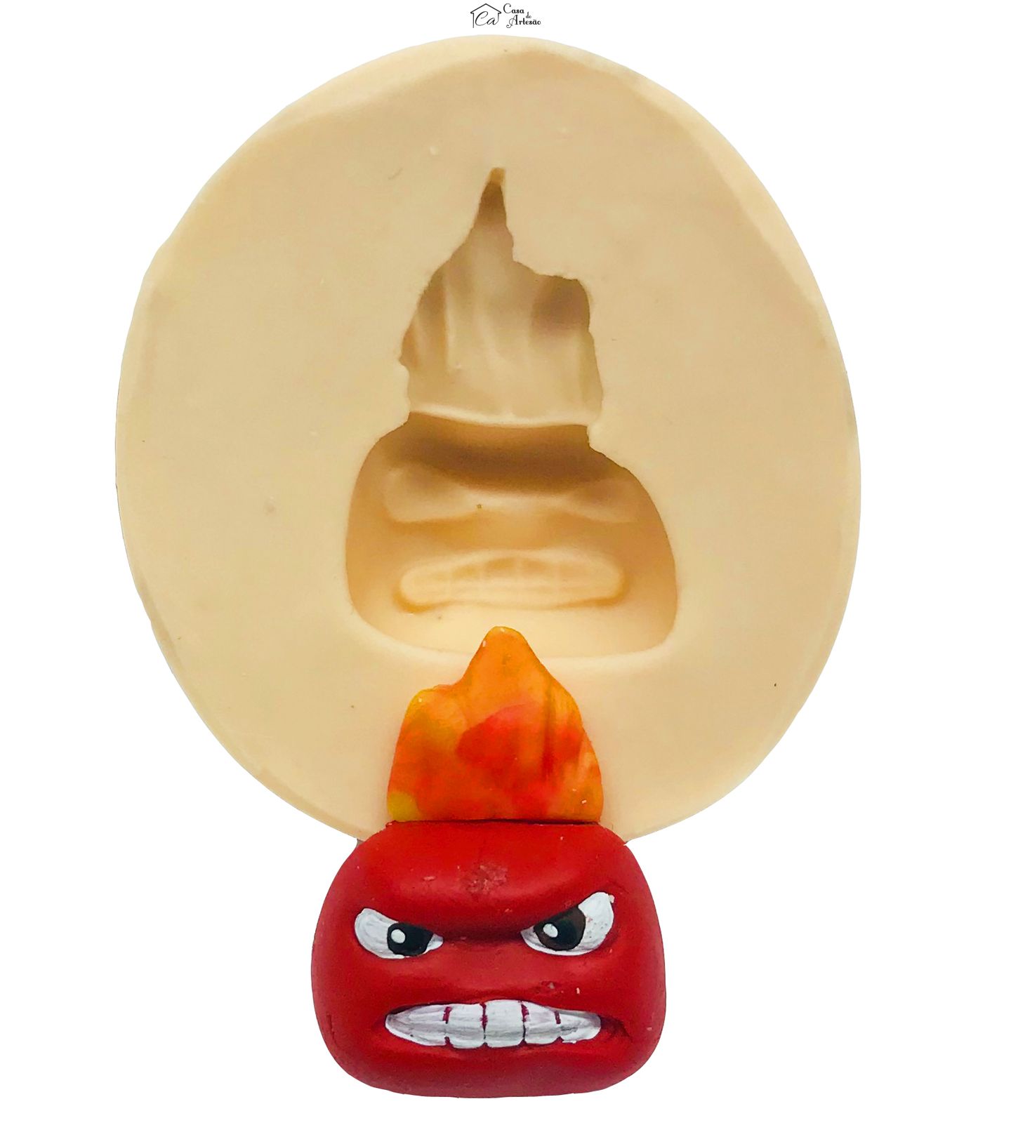 Molde de silicone - Divertida Mente - Rosto Raiva 1