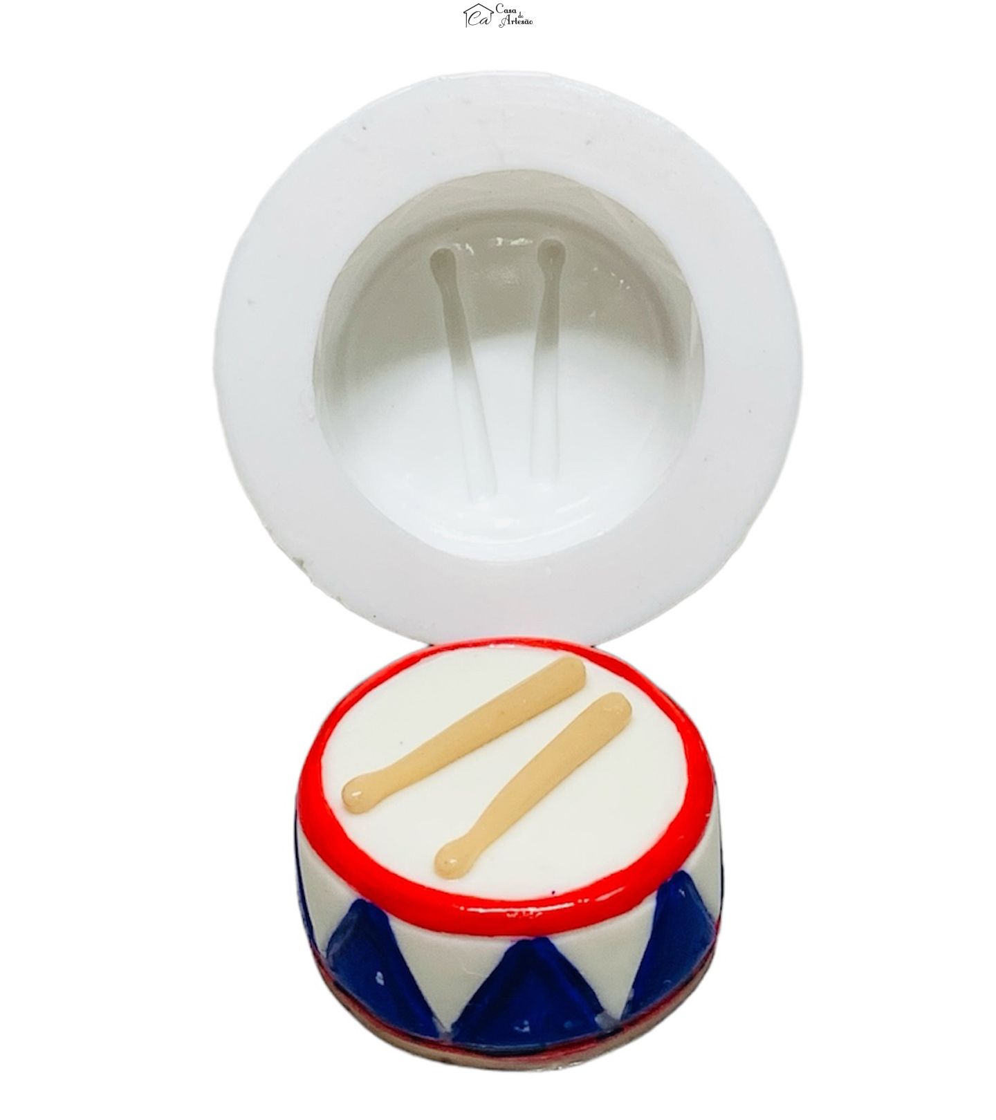 Molde de silicone - Tambor - Medio - P1237