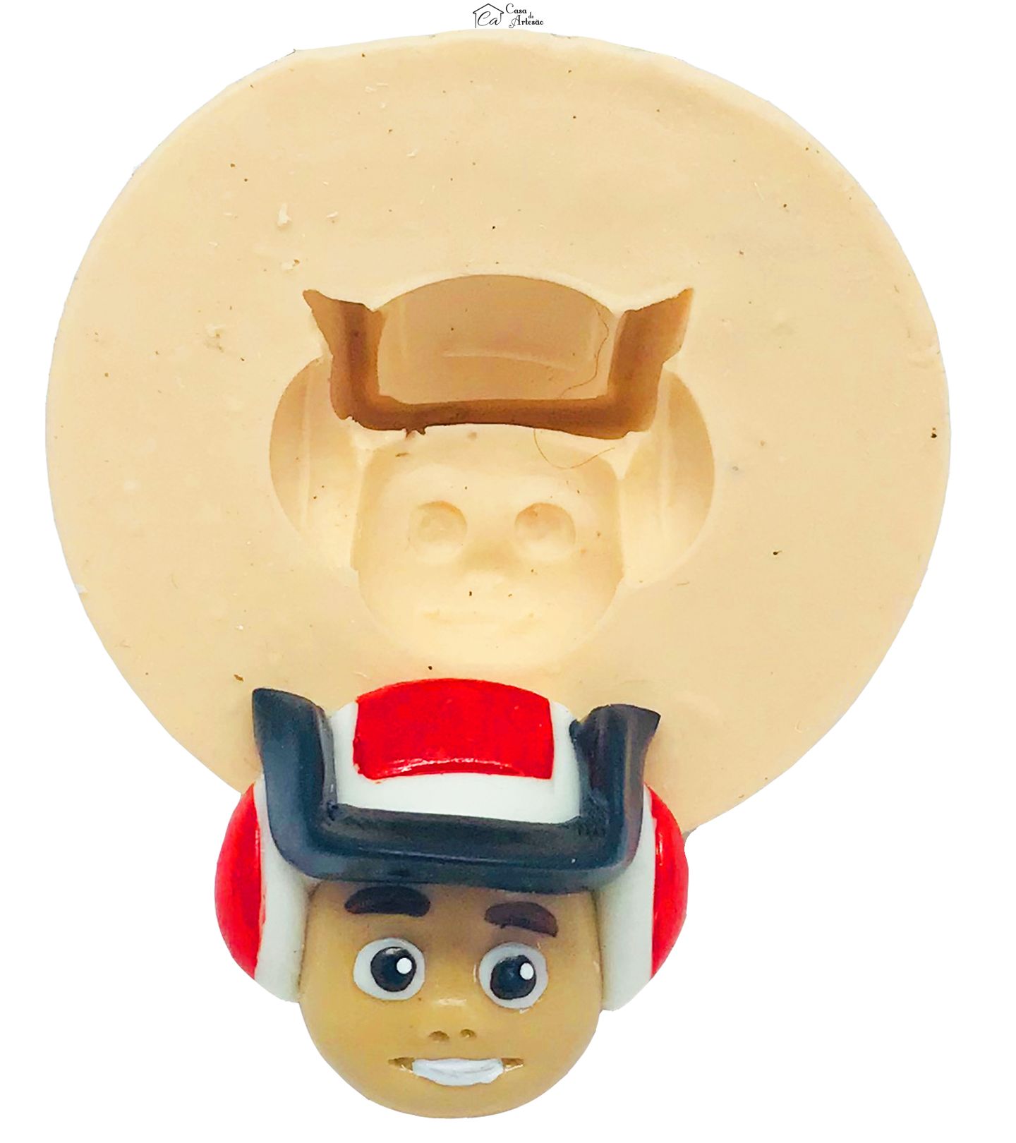 Molde de silicone - Blaze and the Monster Machines - Rosto AJ - Pequeno - P469