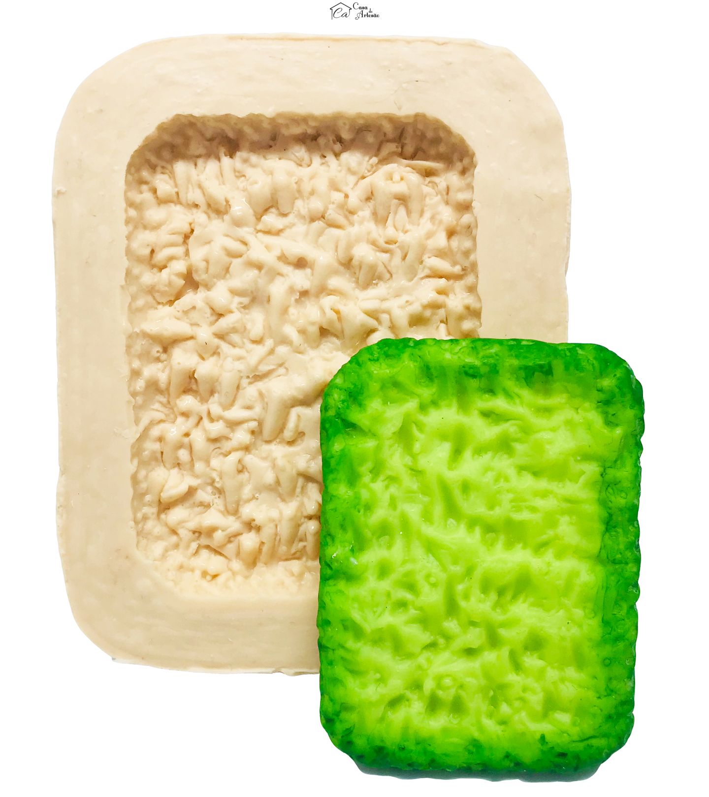 Molde de silicone - Grama - Placa Retangular - P32