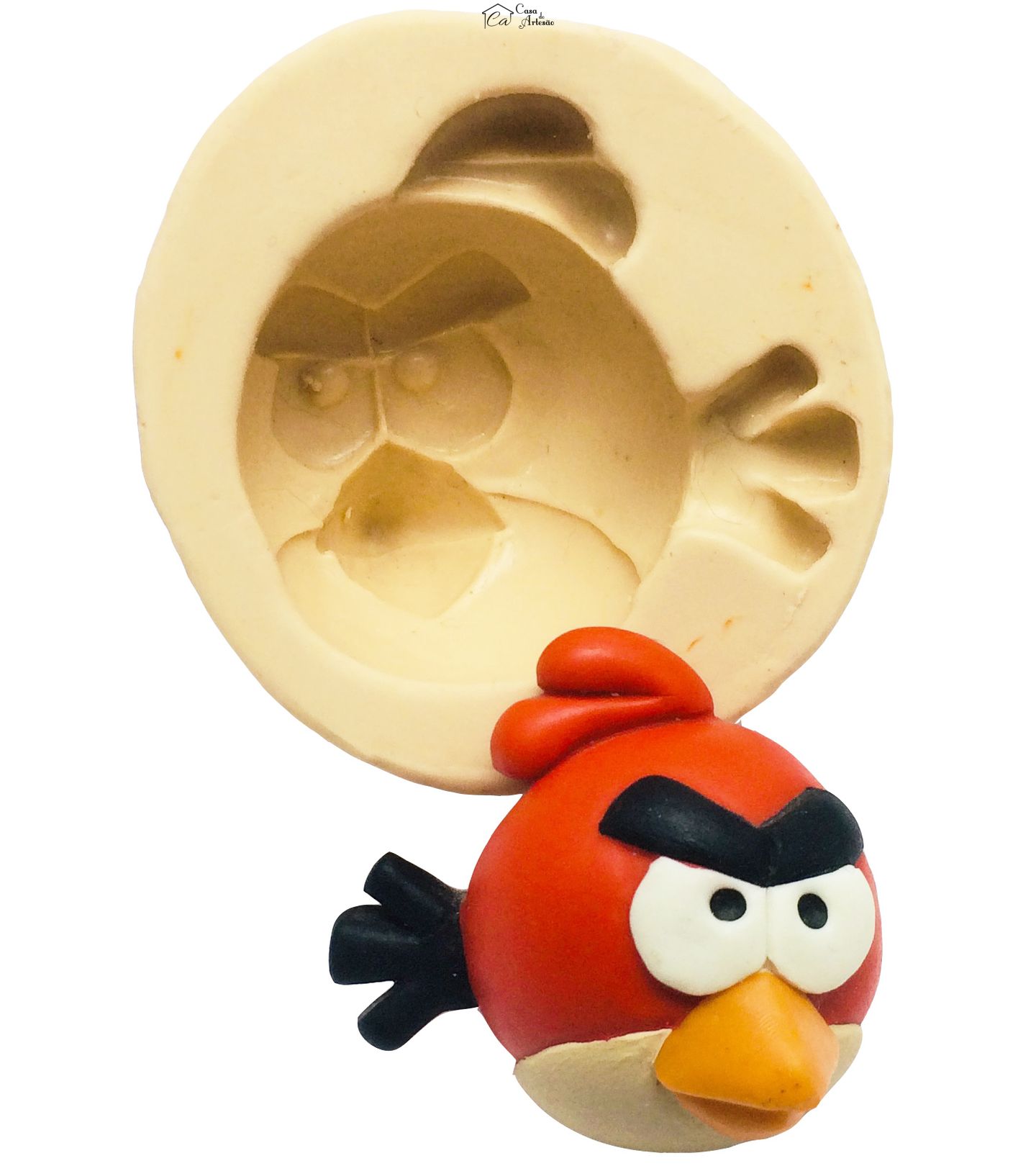 Molde de silicone - Angry Birds - Rostos Angry