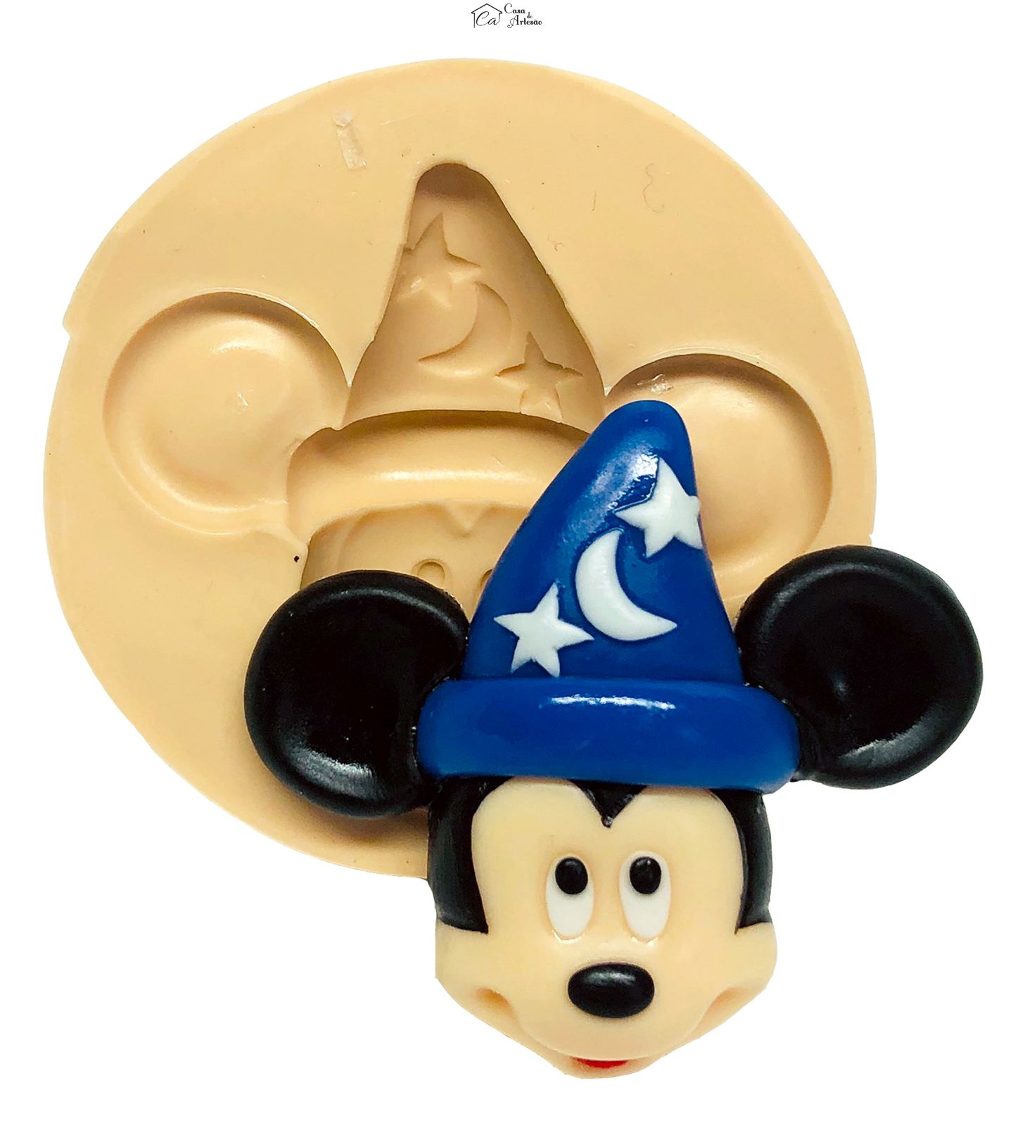 Molde de silicone - Mickey Fantasia - Rosto Mickey - Medio - P742