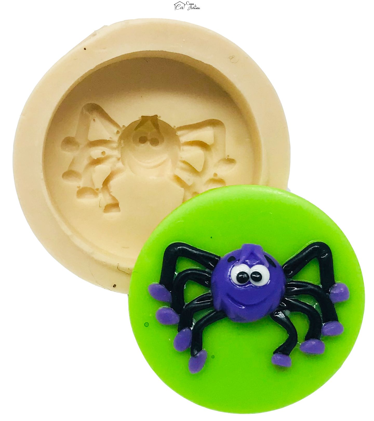 Molde de silicone - Galinha Pintadinha com Base - Dona Aranha - Pequena - P501