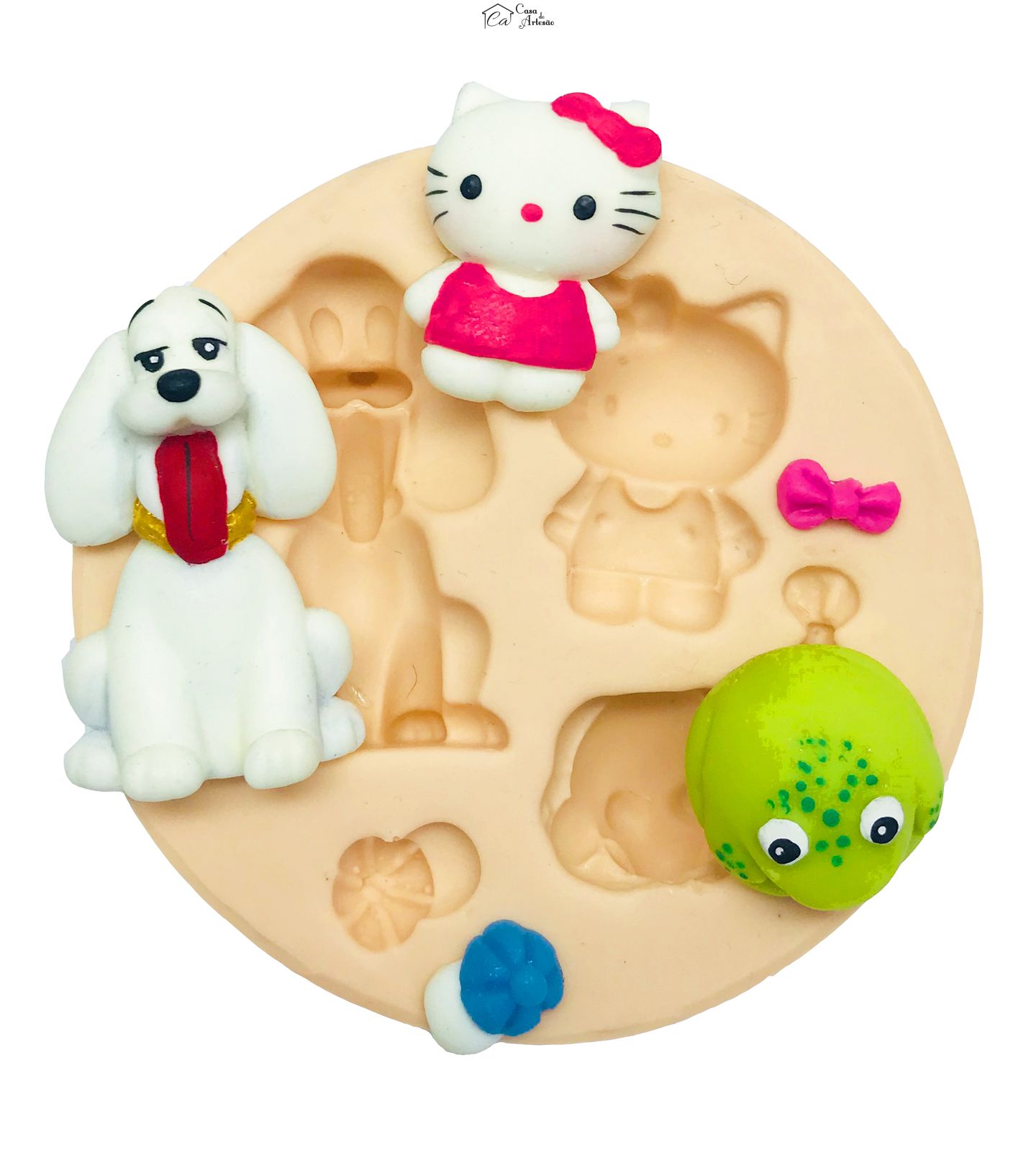 Molde de silicone - Hello Kitty - Kit Bichinhos