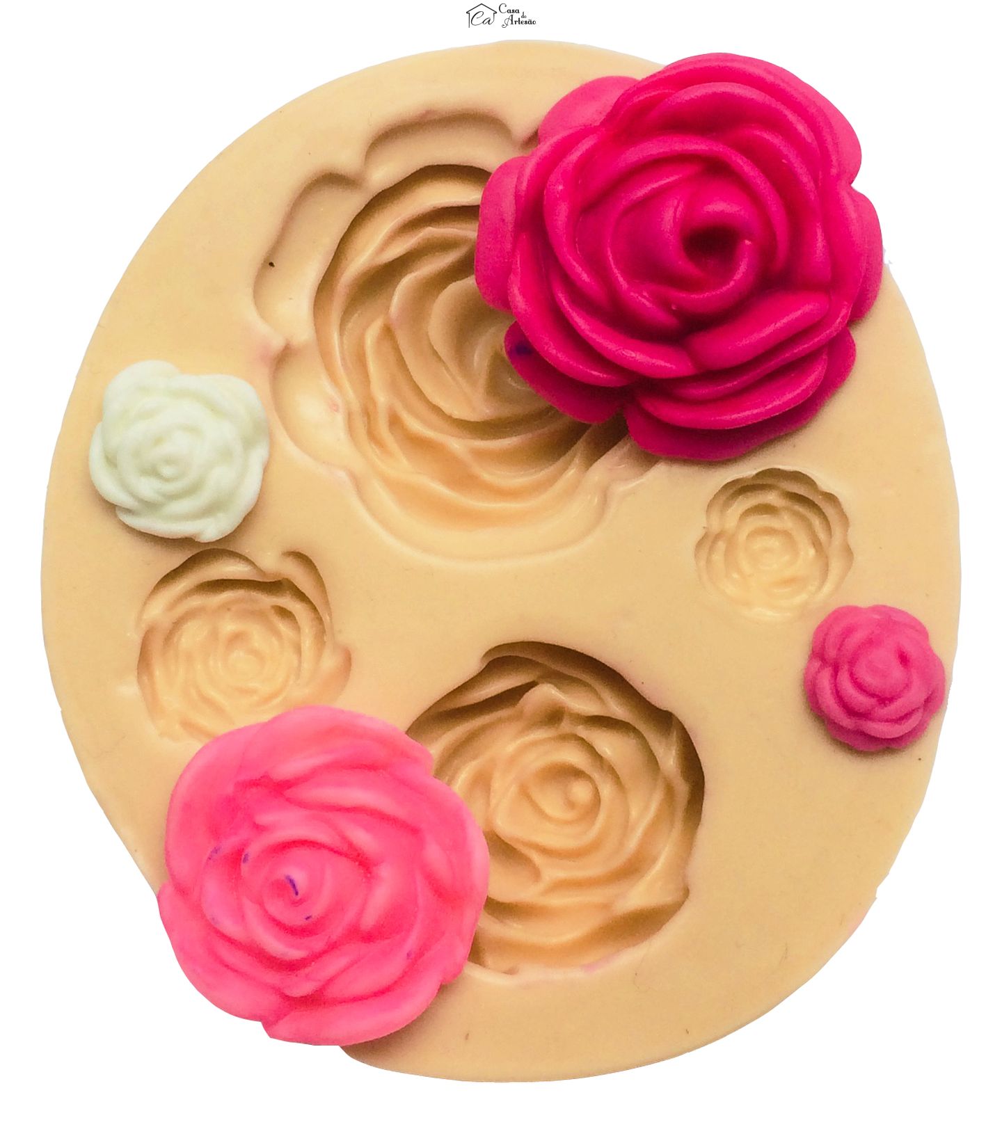 Molde de silicone - Rosas - 04 Tamanhos - P356
