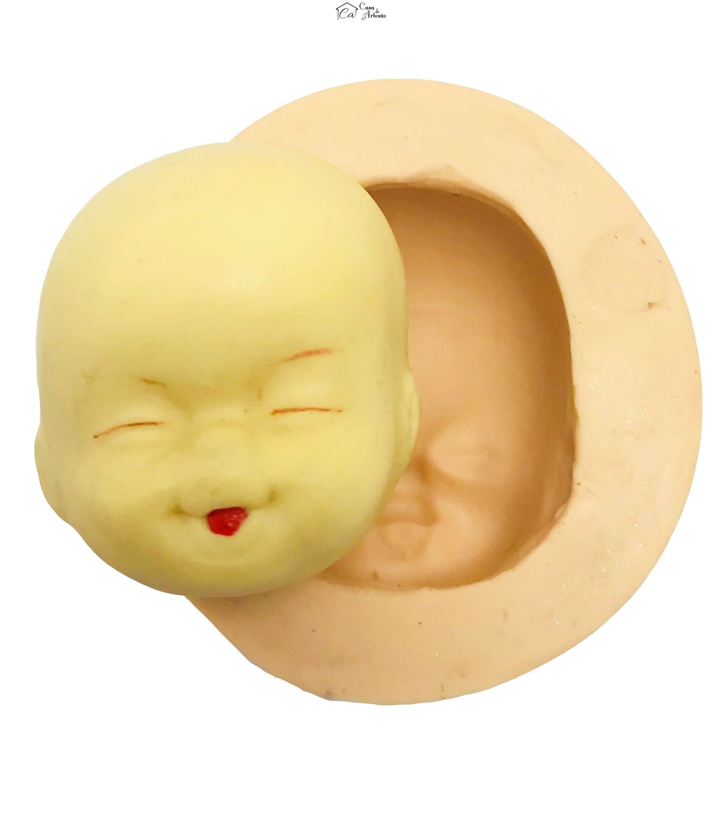 Molde de silicone - Rosto c/ Boca Aberta