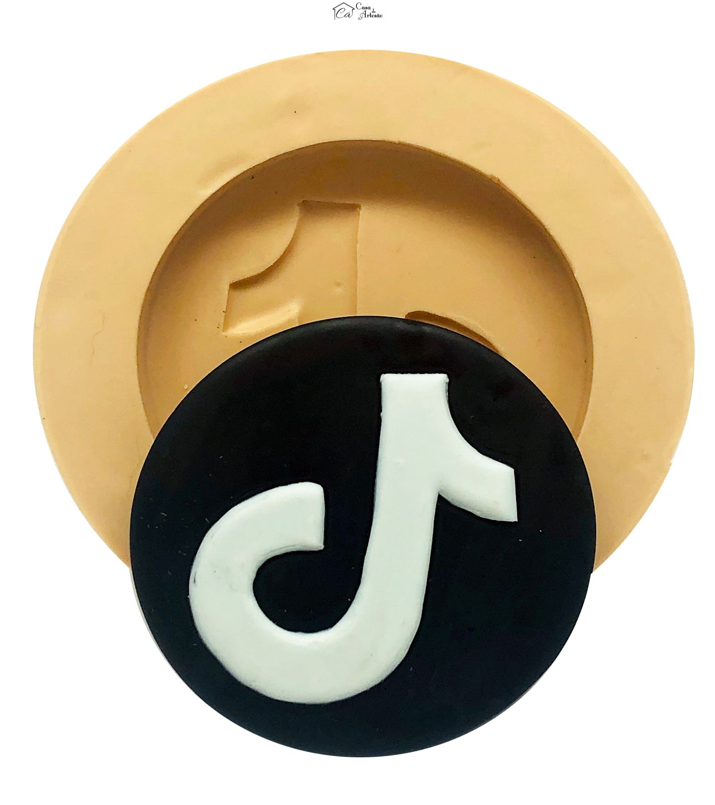 Molde de silicone - Tik Tok - Logo - Grande - P871