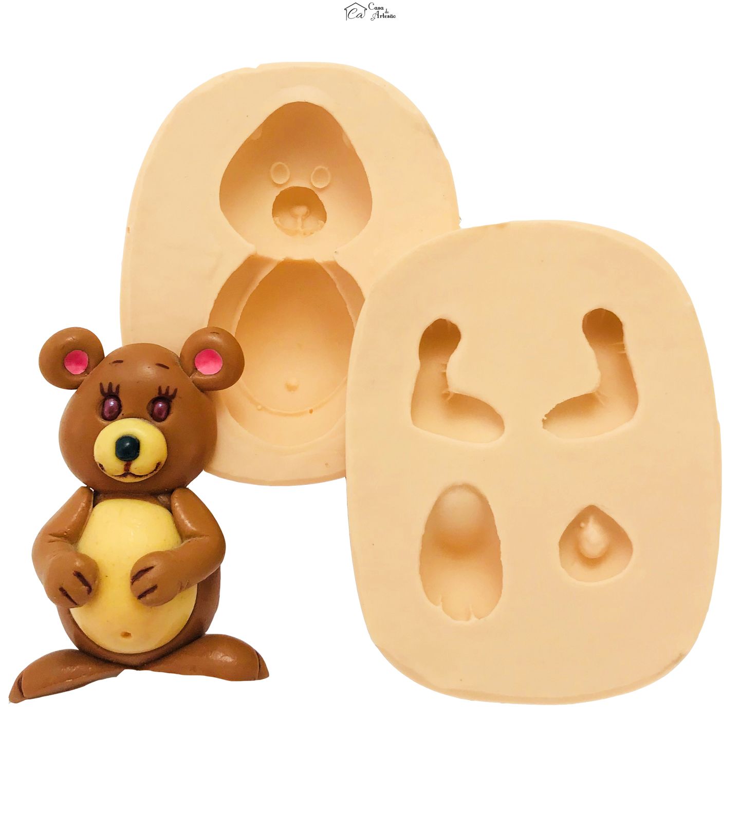Molde de silicone - Urso Barrigudo (2 Pç)