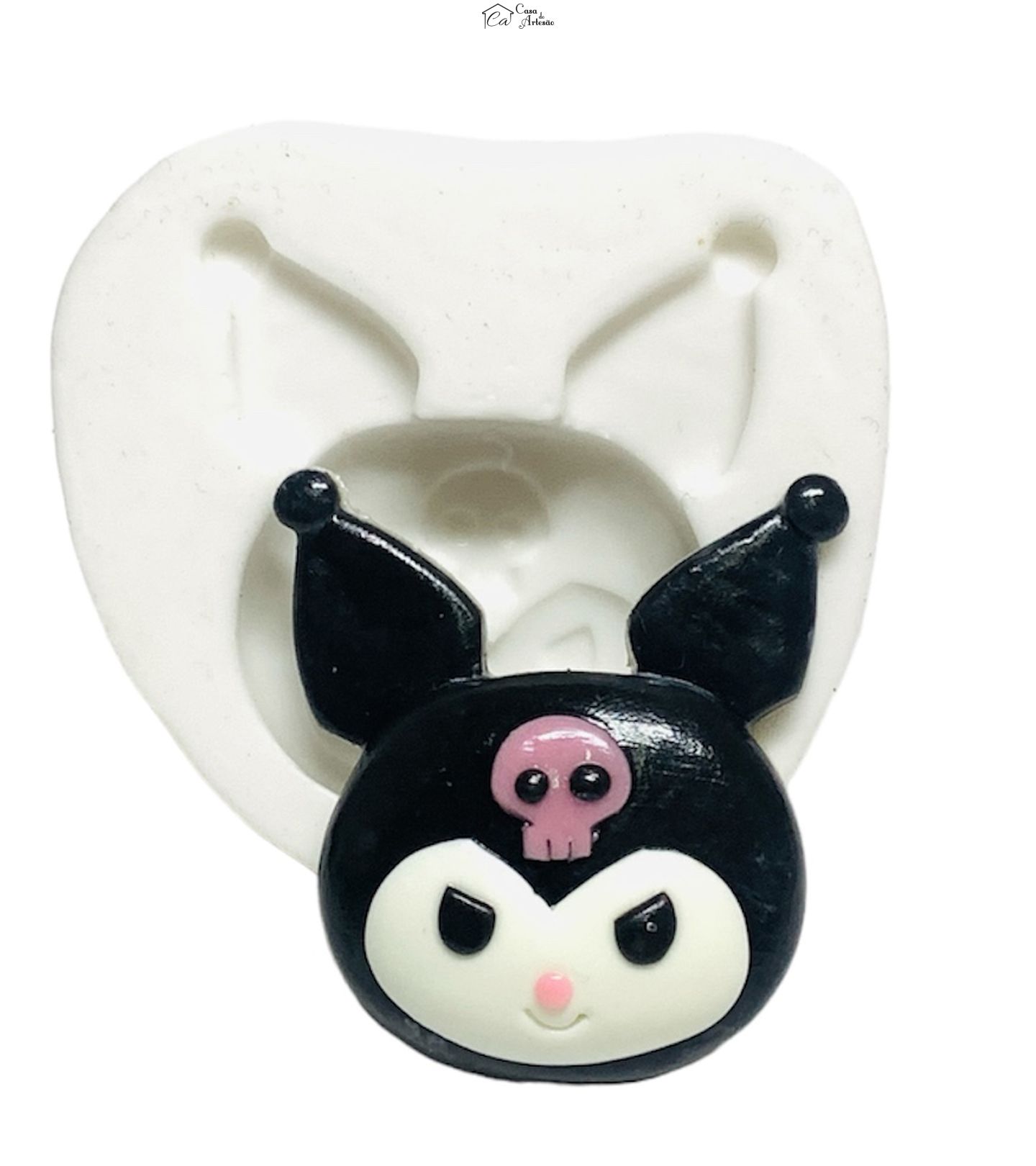 Molde de silicone - Hello Kitty - Rosto Kuromi - Medio - P1246
