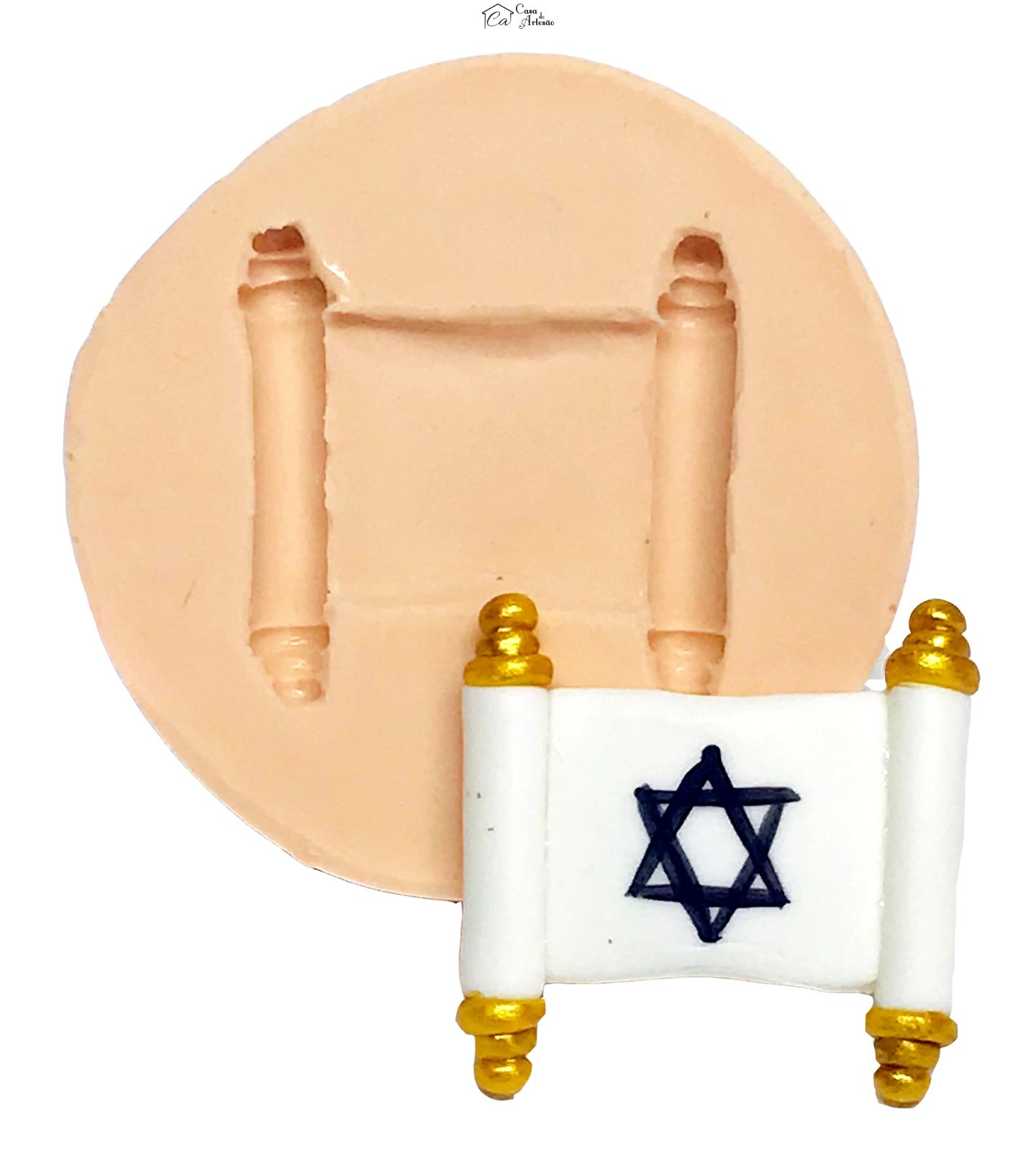 Molde de silicone - Simbolo Judaico - Torá - Pequeno - P532