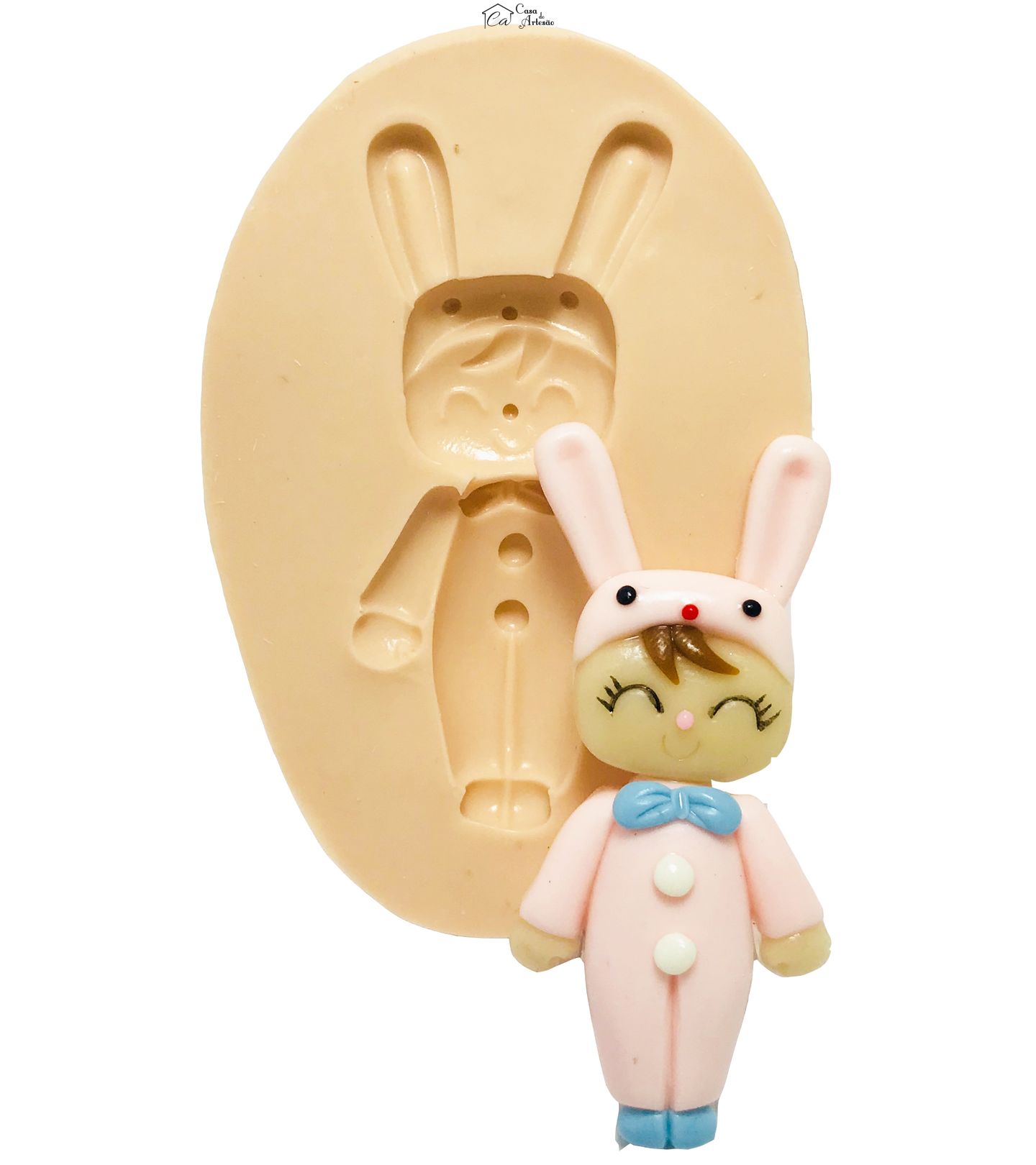 Molde de silicone - Me too Doll - Angela Coelha Pink - Media - P432