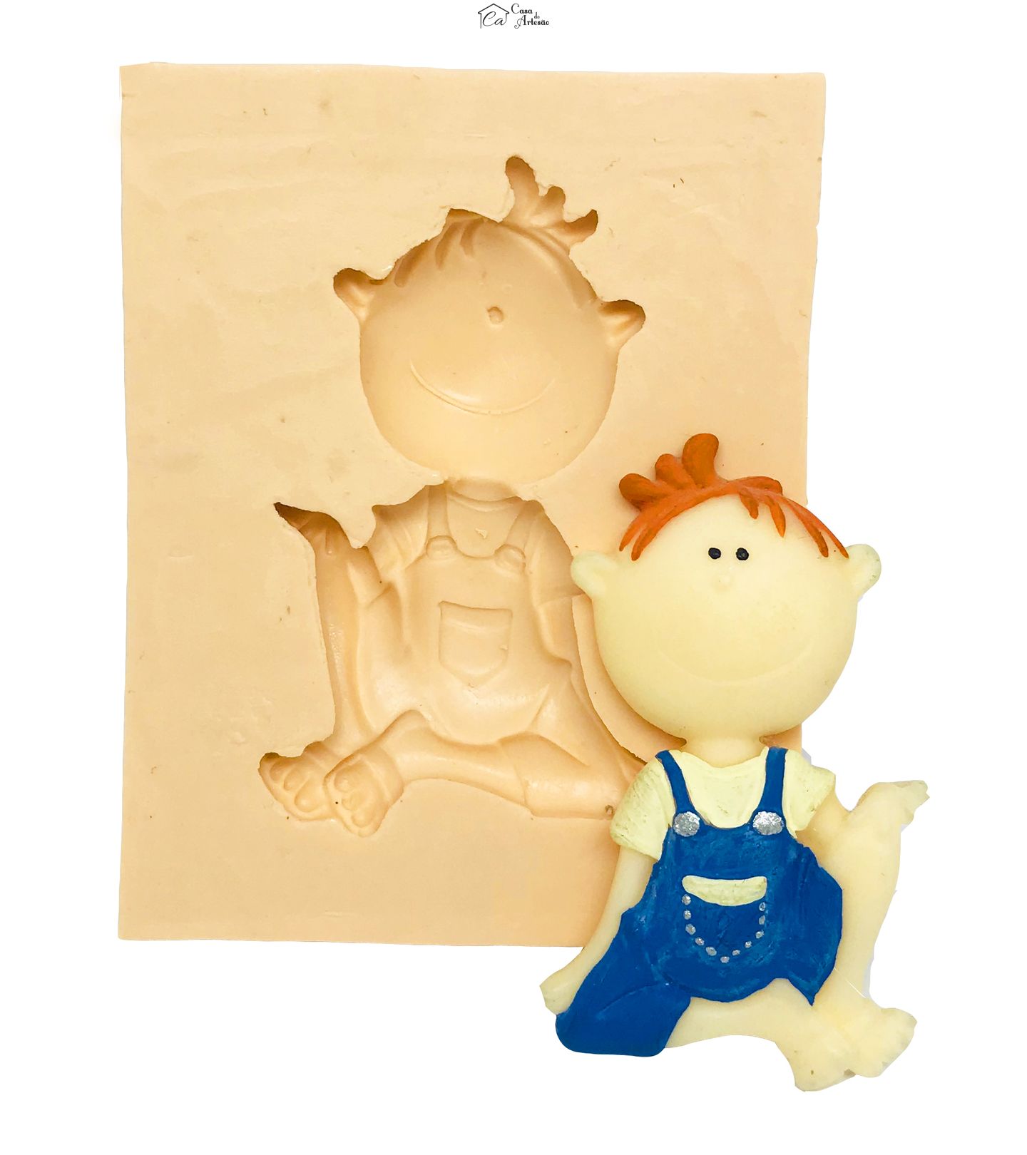 Molde de silicone - Menino Sentado - P99