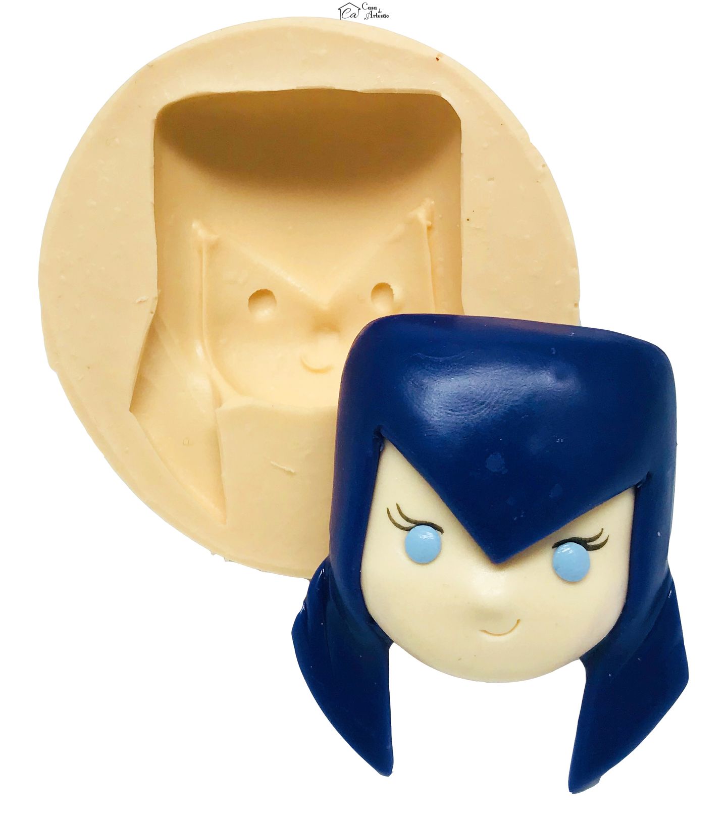 Molde de silicone - Clash Royale - Rosto Bruxa Baby - Grande - P501