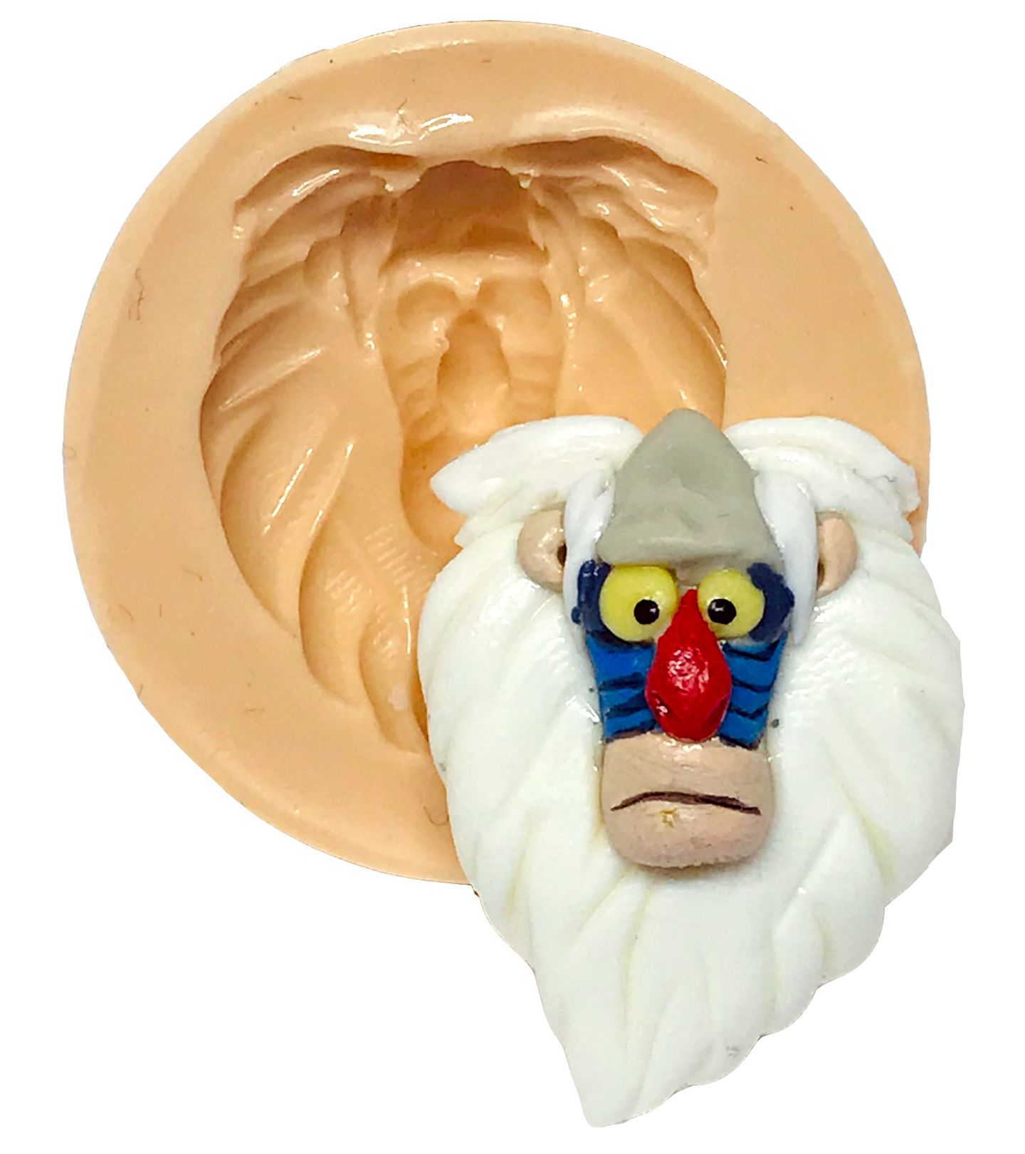 Molde de silicone - Rei Leão - Rosto Rafiki - Pequeno - P638