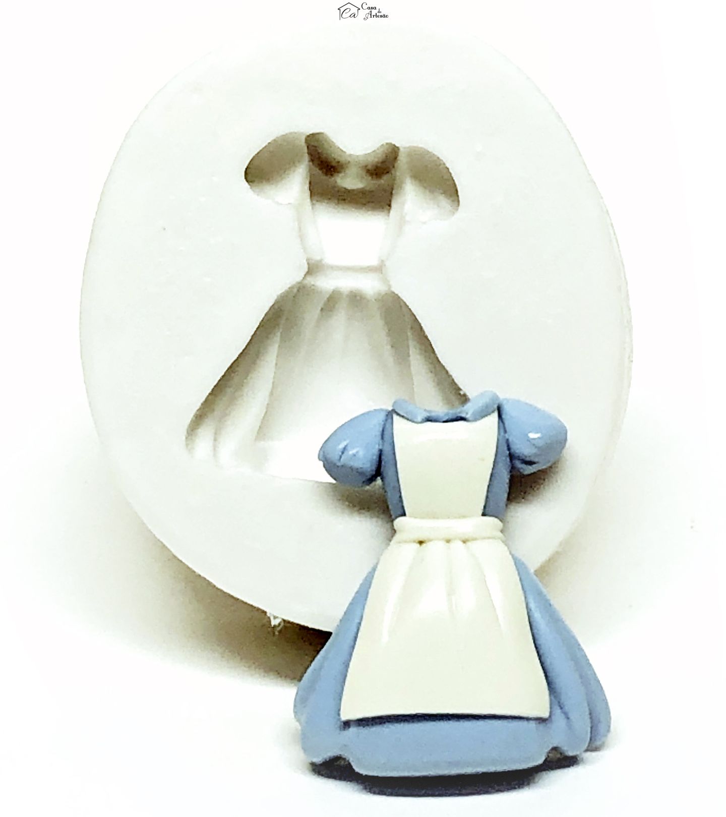 Molde de silicone - Alice no País das Maravilhas - Vestido Pequeno - P275