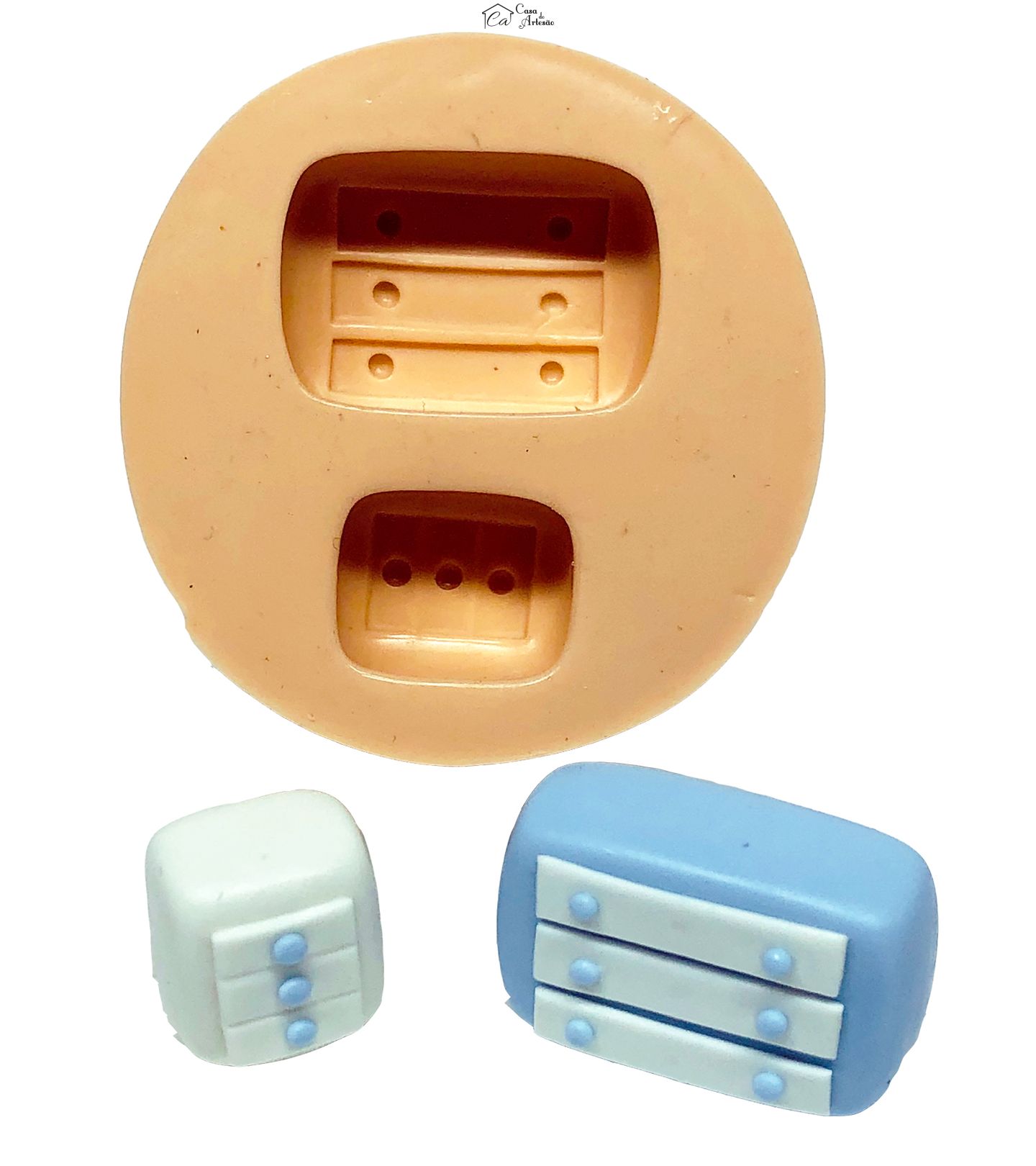 Molde de silicone - Moveis Bebê - Comoda e Criado Mudo - Media - P656