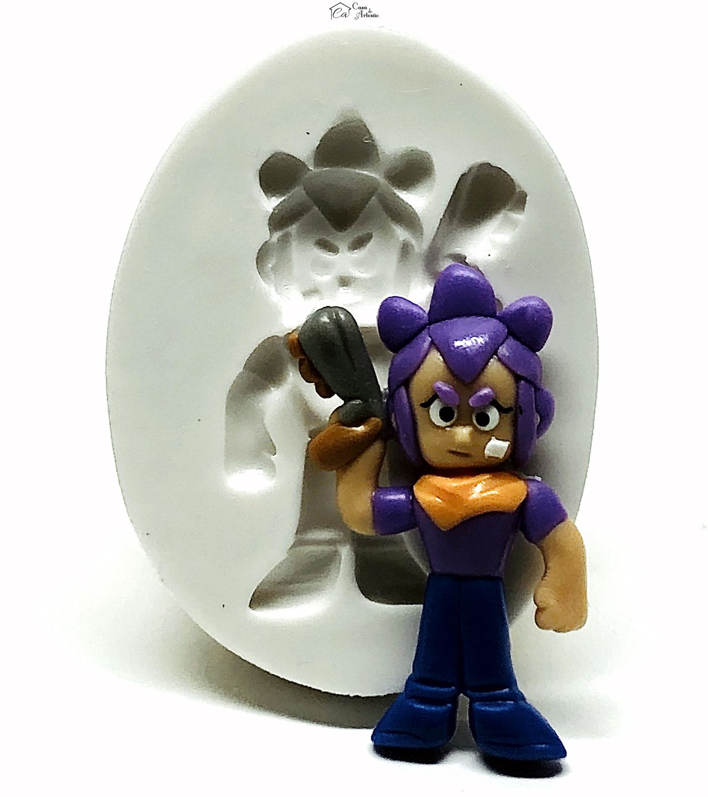Molde de silicone - Brawl Stars - Shelly - Pequena - P998