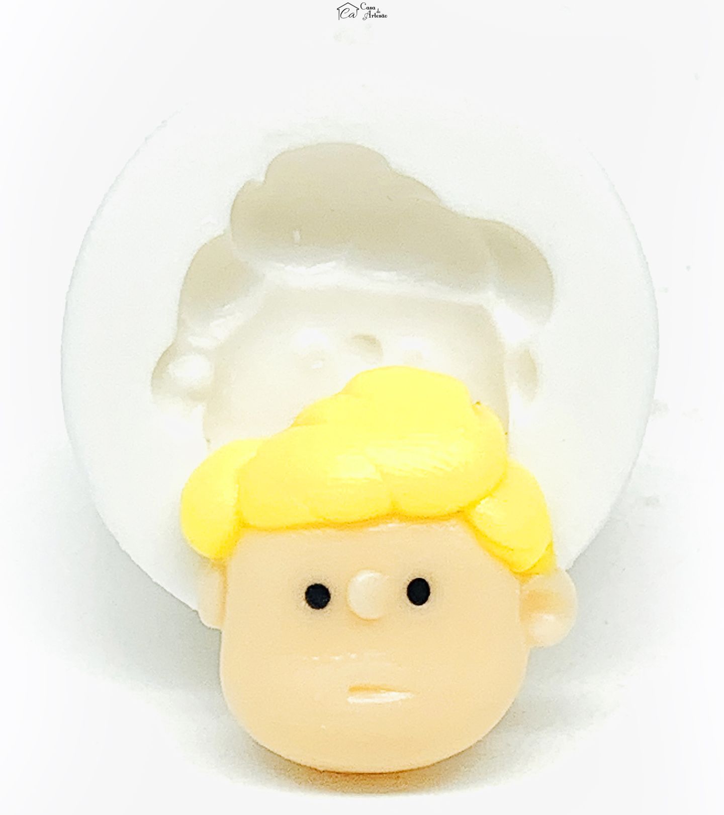 Molde de silicone - Turma do Snoopy - Rosto Schroeder - Pequeno - P1132