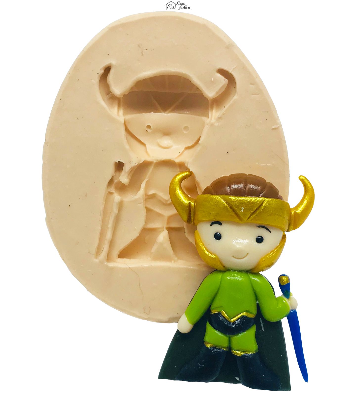 Molde de silicone - Liga da Justiça - Fofinhos - Loki - Grande - P497