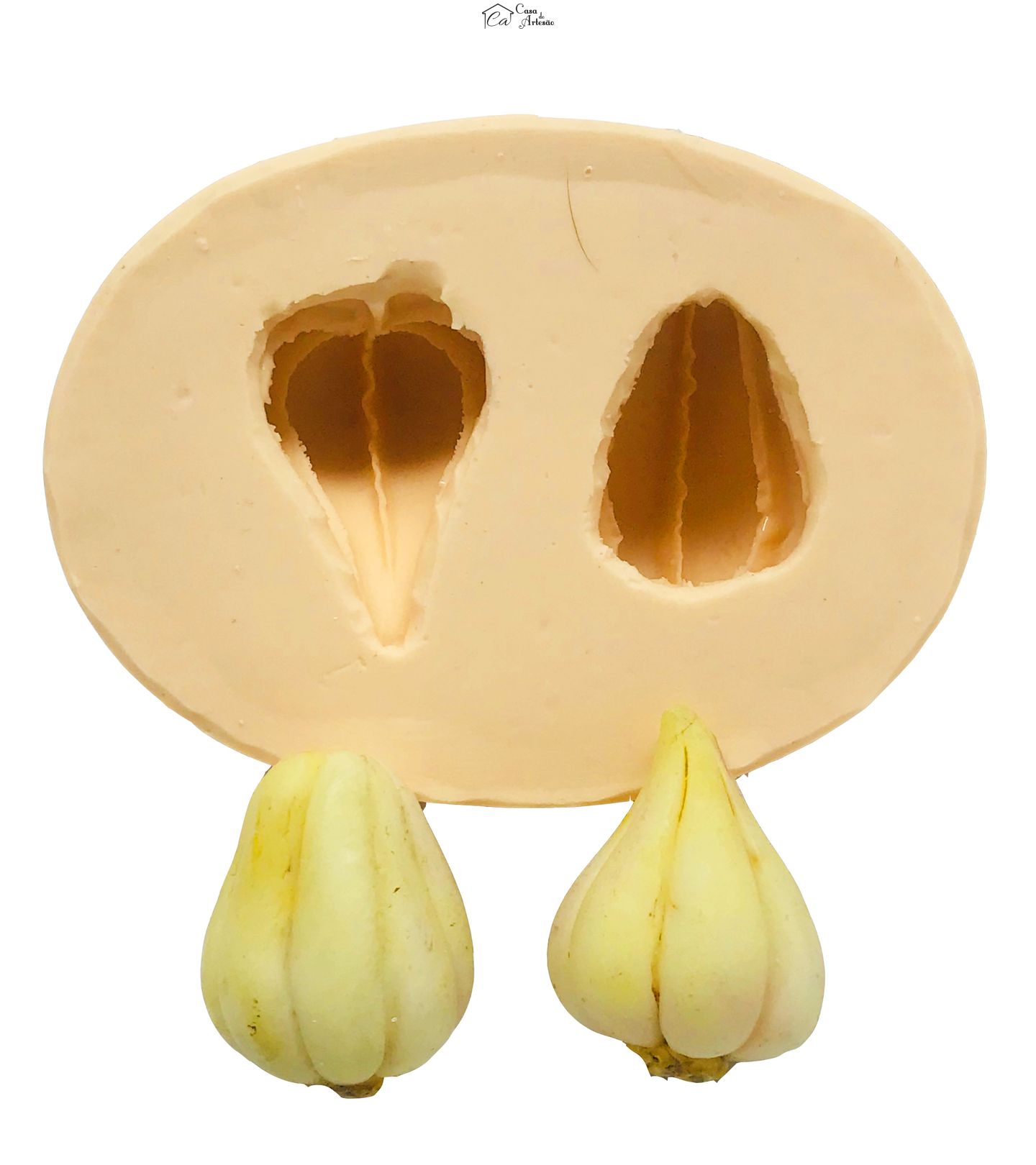 Molde de silicone - Alho Duplo Grande