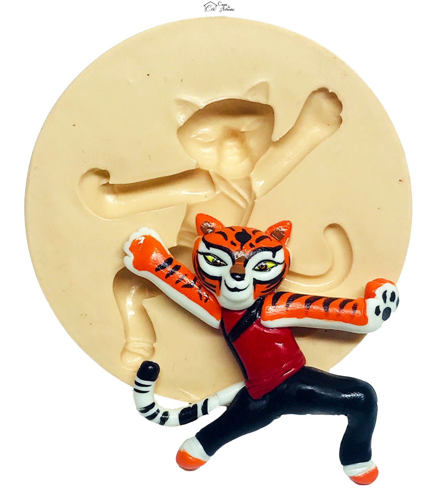 Molde de silicone - Kung Fu Panda - Tigresa - Grande - P611