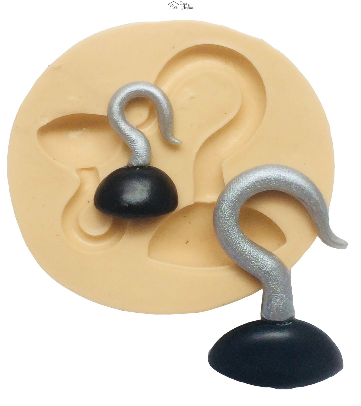 Molde de silicone - Gancho - 02 tamanhos - P209