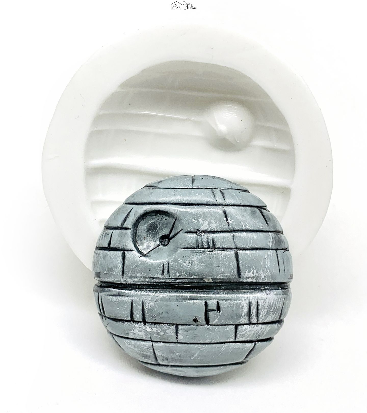 Molde de silicone - Guerra na Estrelas - Estrela da Morte - Grande - P1214