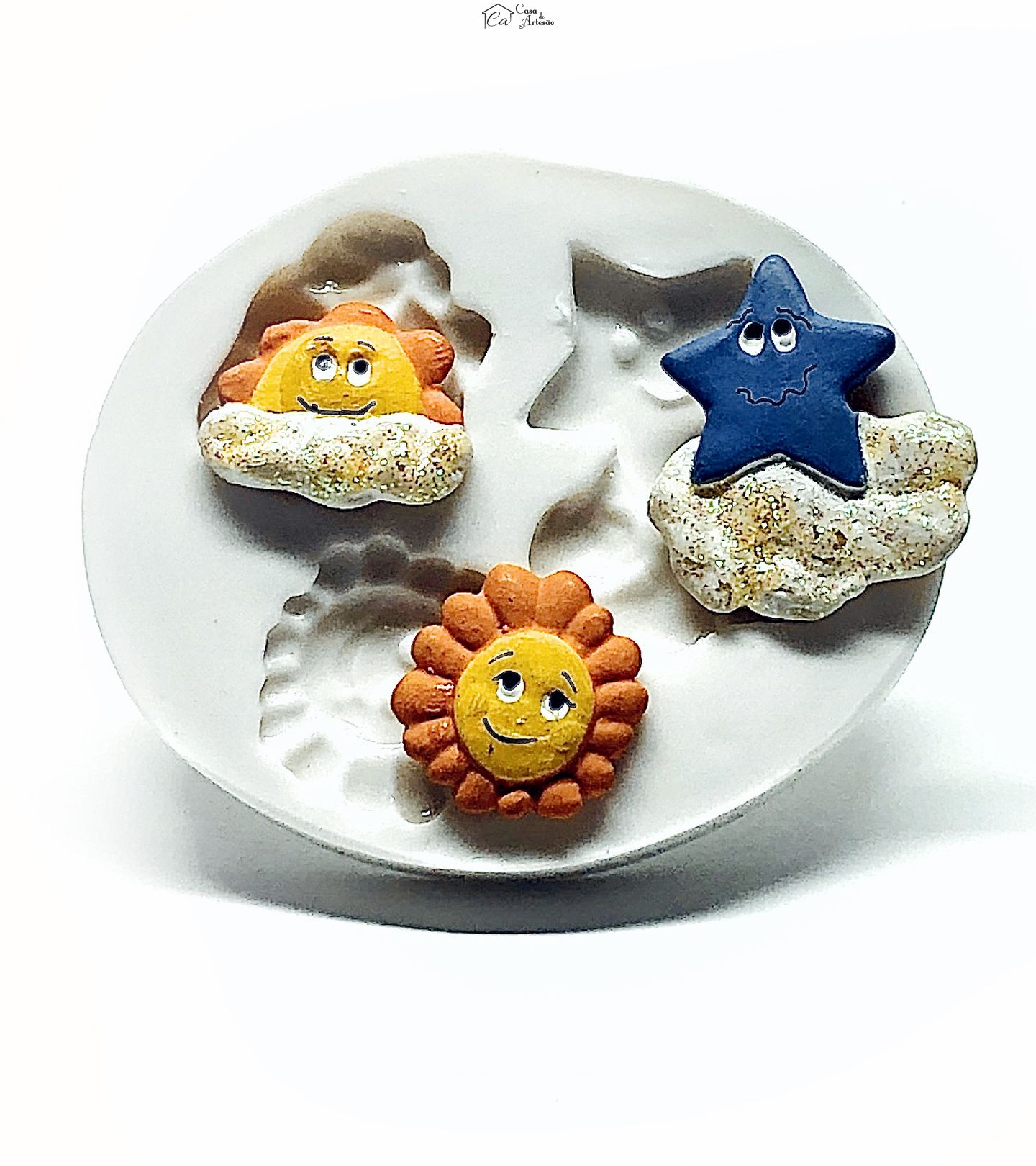 Molde de silicone - Sol, Estrela - P162 / P72