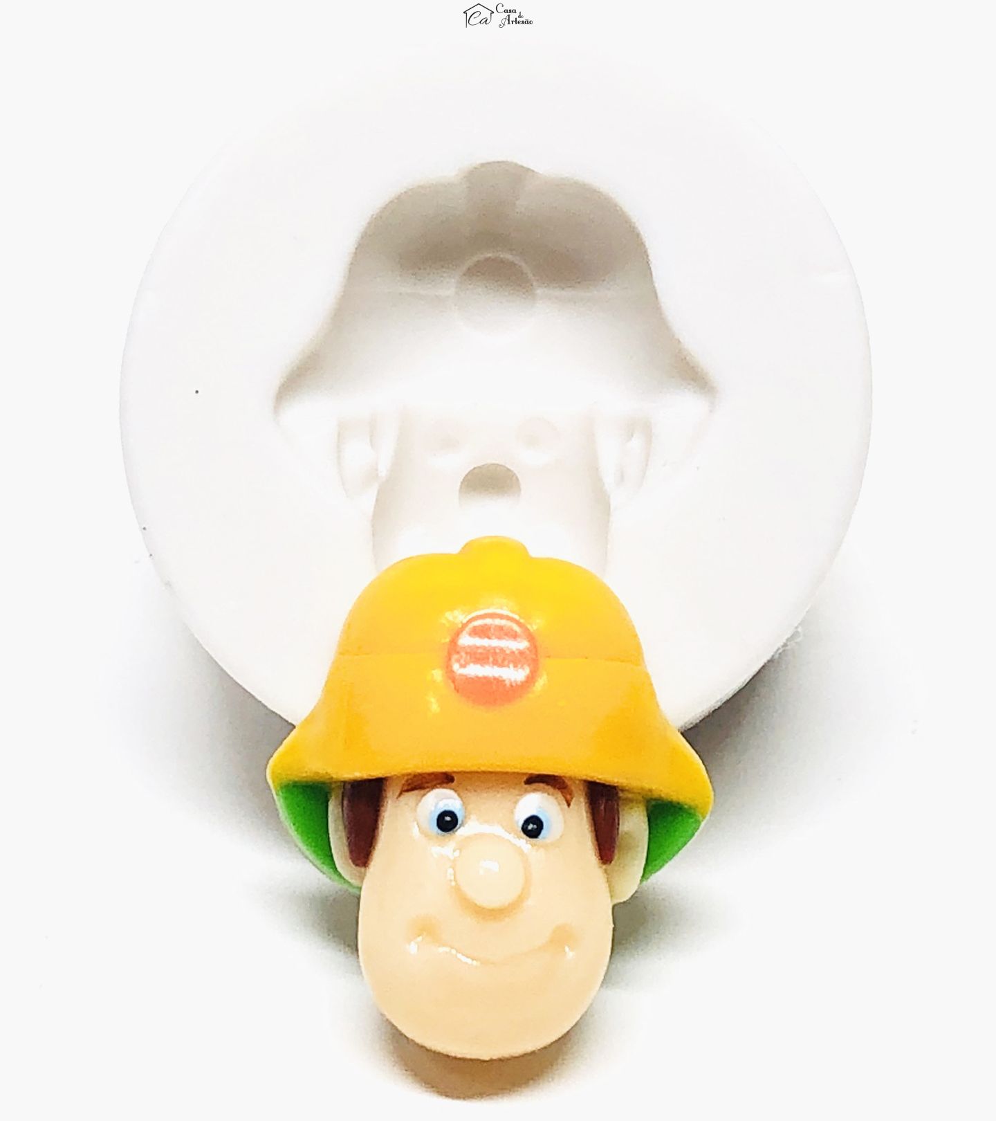 Molde de silicone - Bombeiro Sam - Rosto Sam - Pequeno - P1058