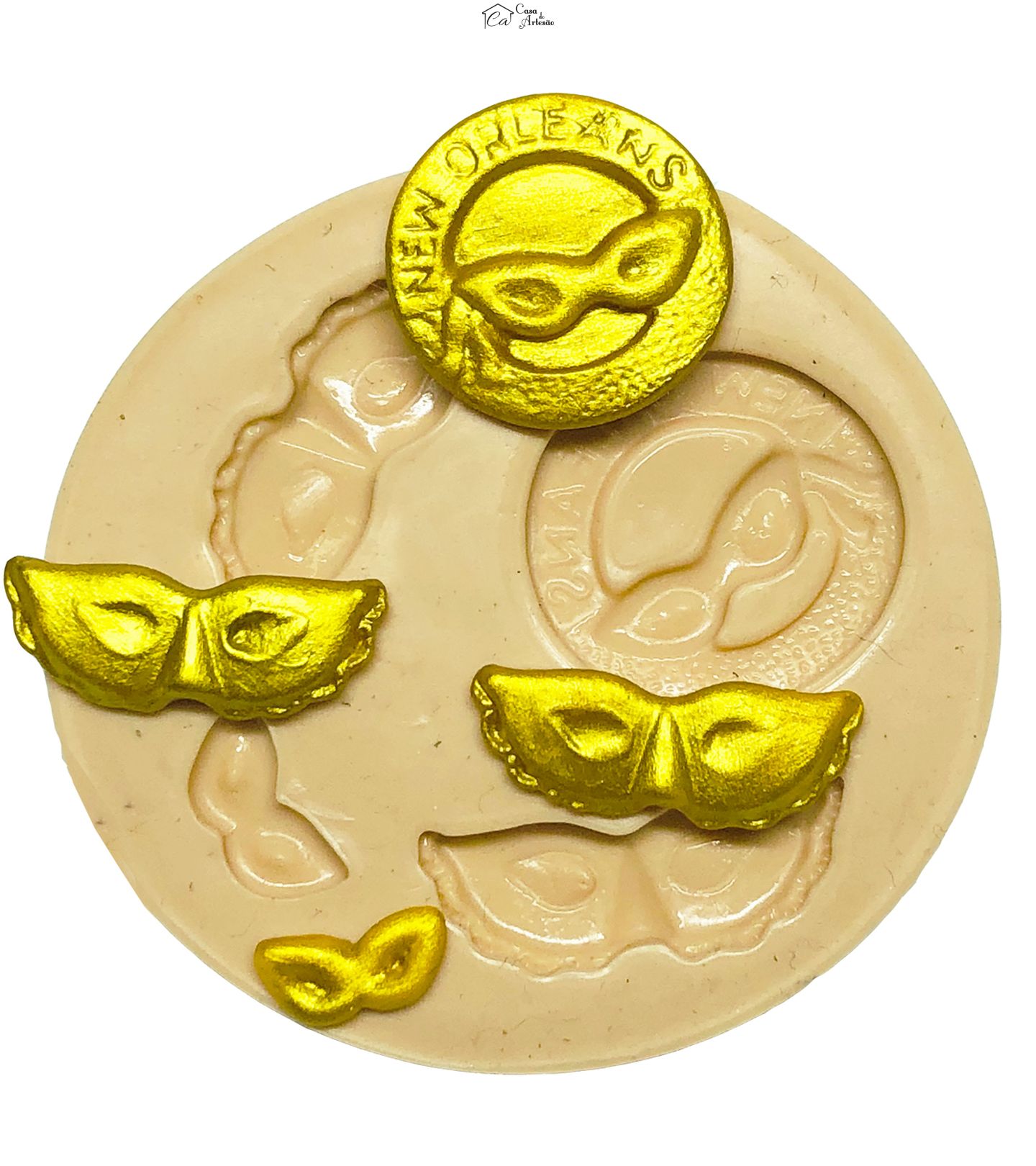 Molde de silicone - Mascara Lisa - 04 Tipos II - P683