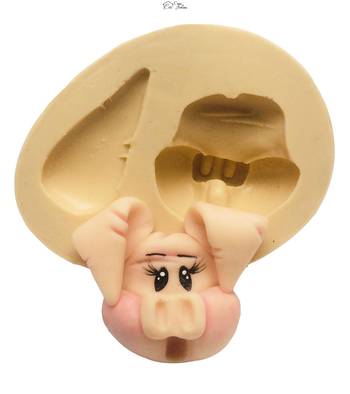 Molde de silicone - Rosto Porco