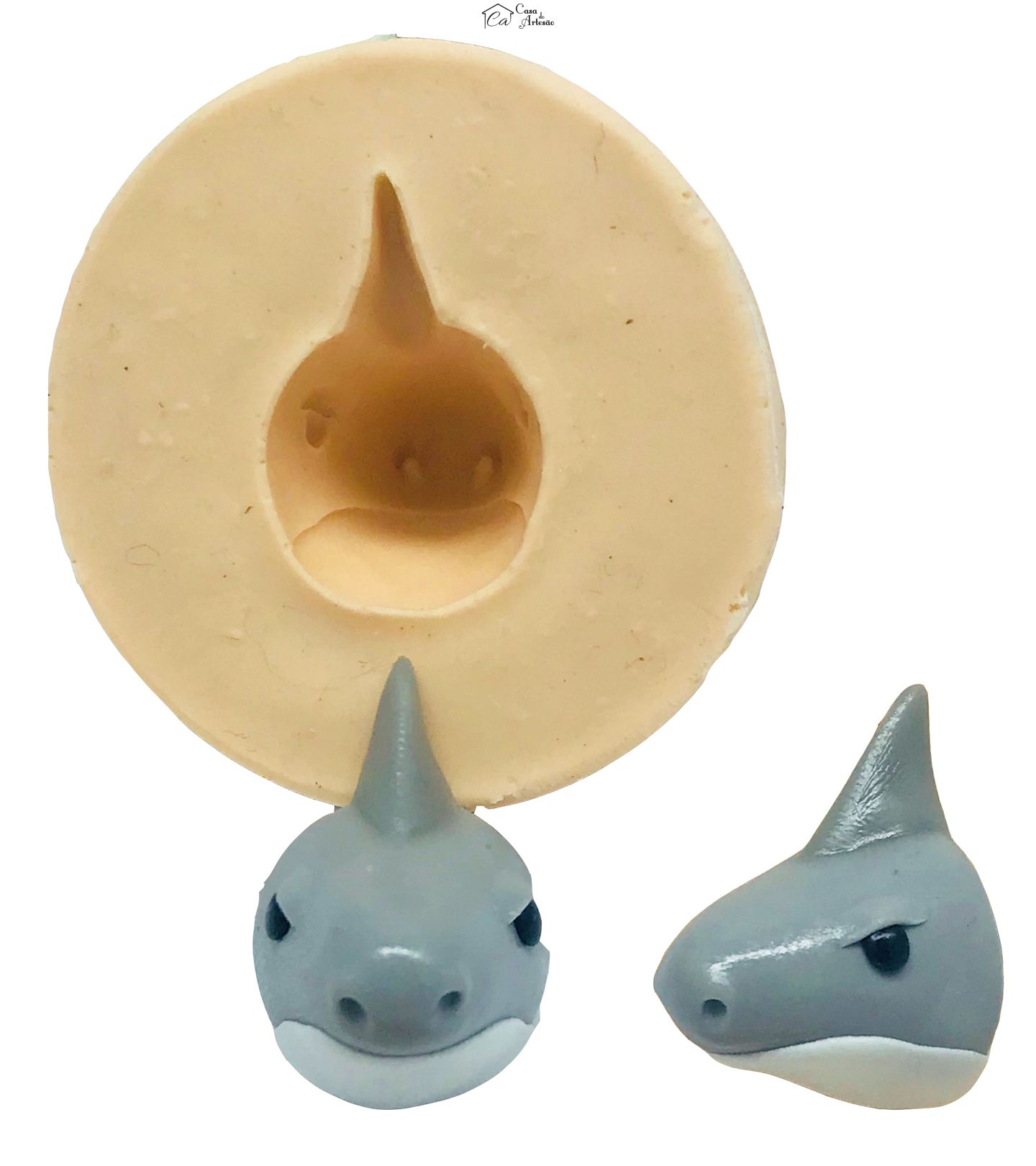 Molde de silicone - Tubarao I - Cabeça Pequena - P489