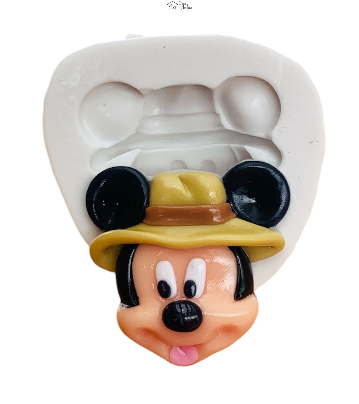Molde de silicone - Mickey Safari - Rosto Mickey - Medio - P1248