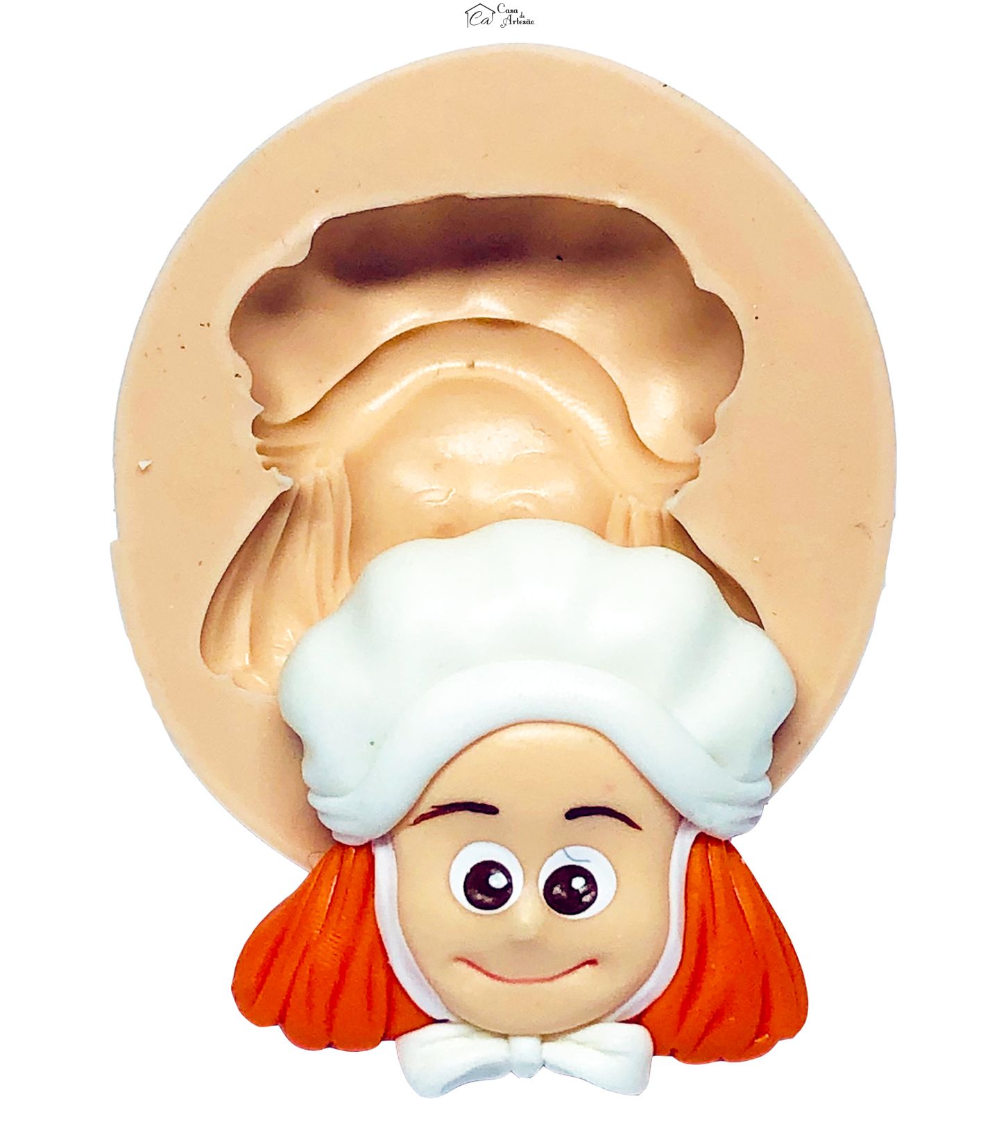 Molde de silicone - Camponesa - Rosto - Grande - P706