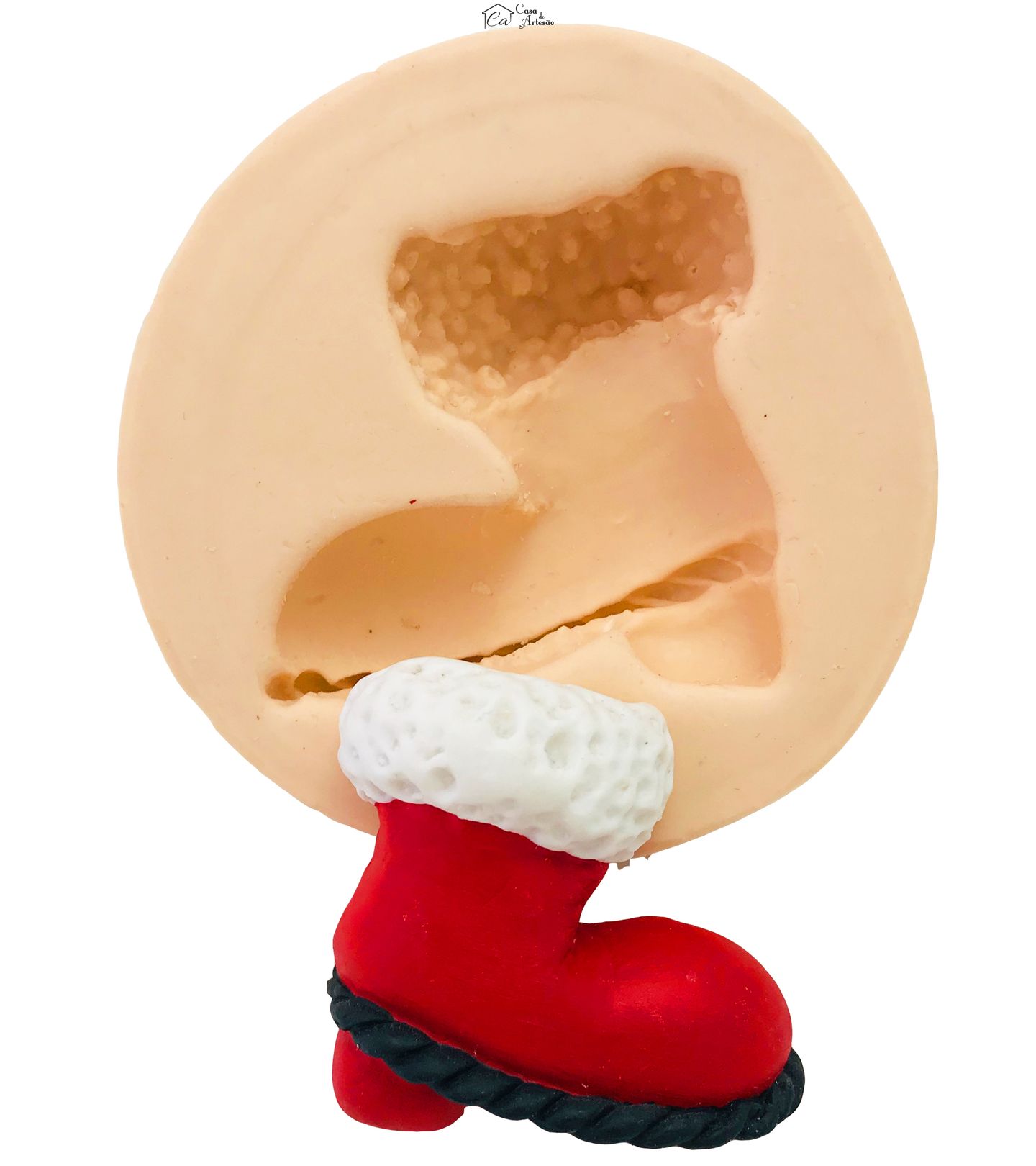 Molde de silicone - Bota Papai Noel - Media