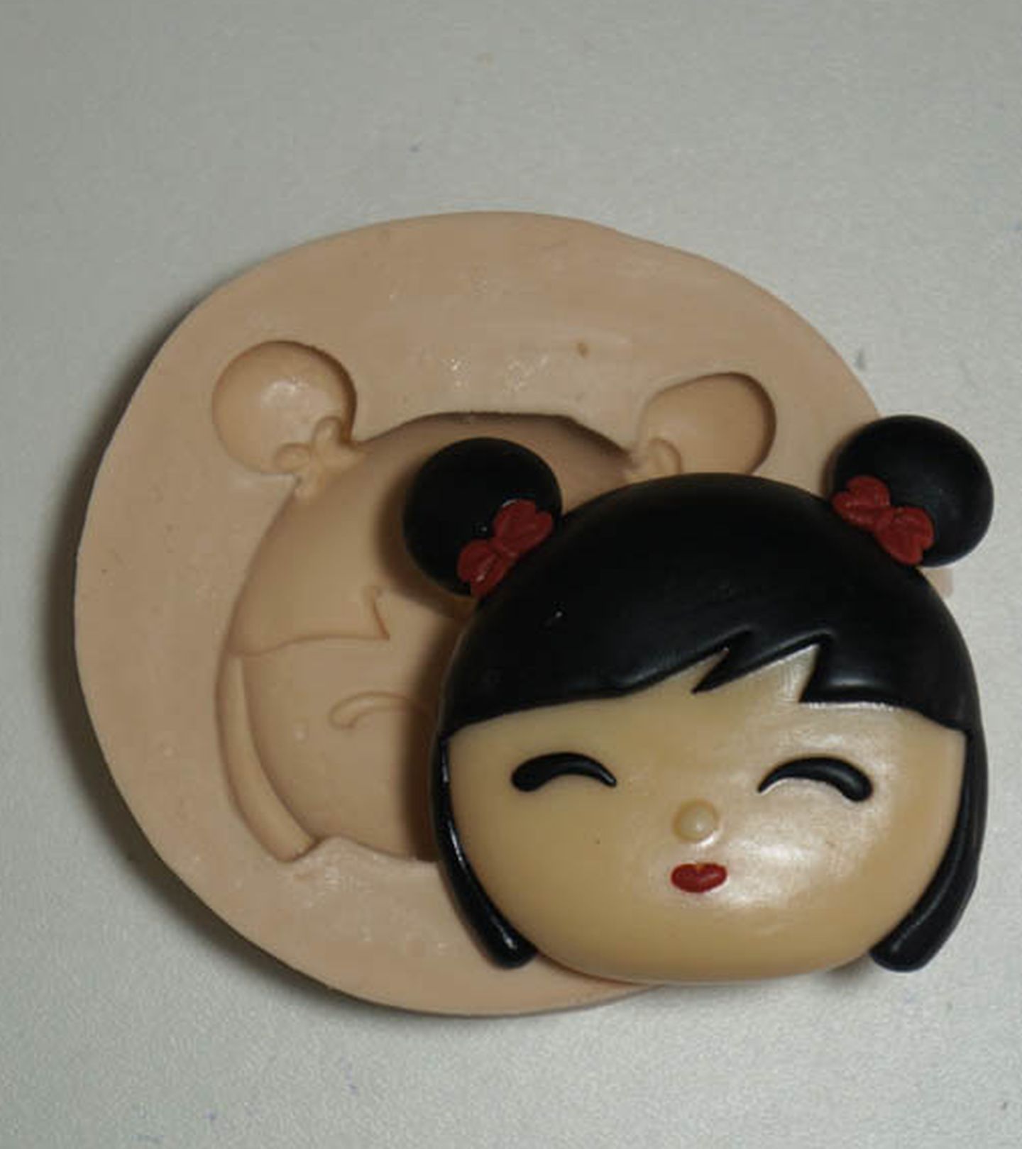 Molde de silicone - Rosto Gueixa - Mod.01 - Grande - P448